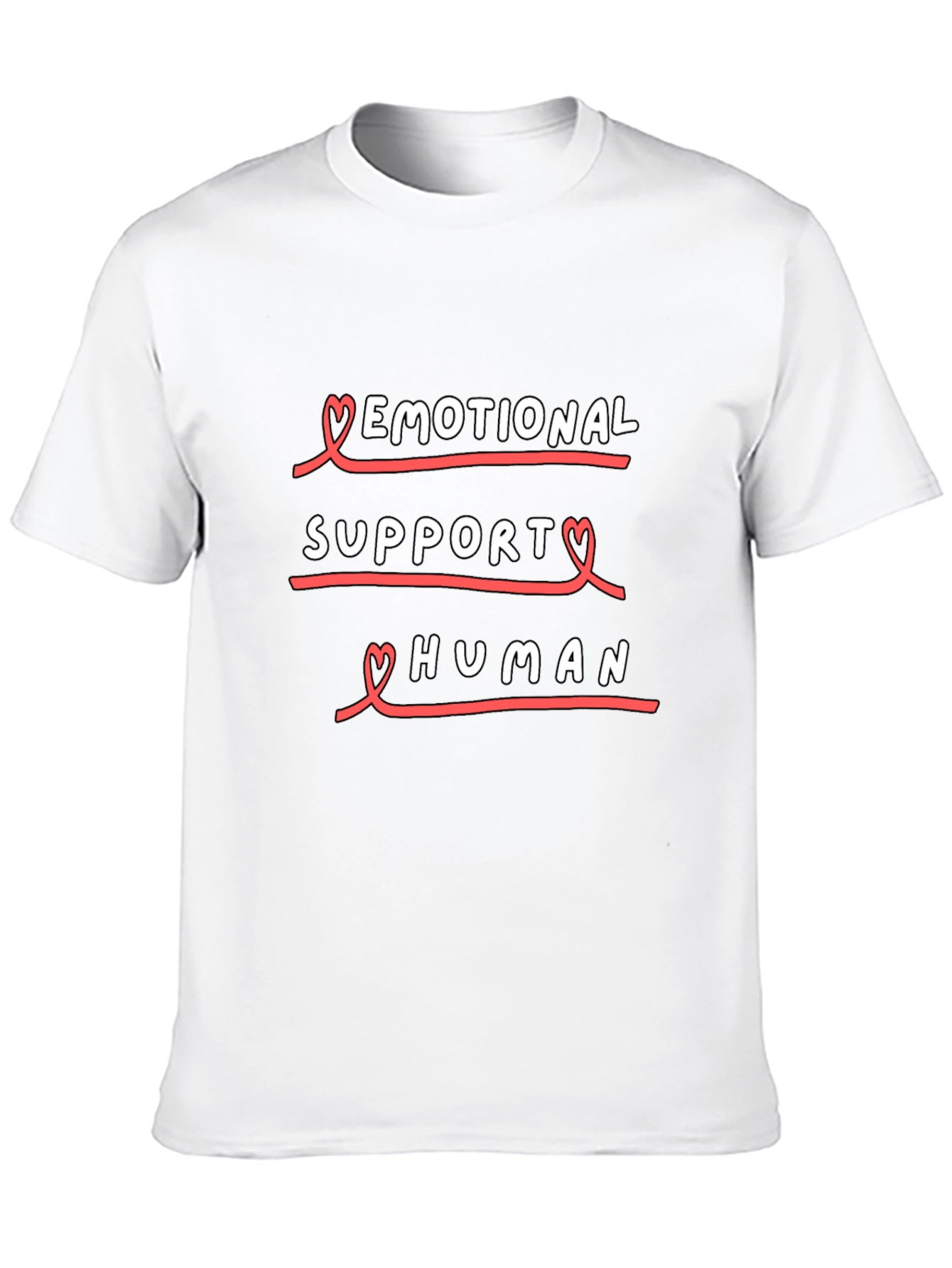 Emotional Support Human Black T-Shirt
