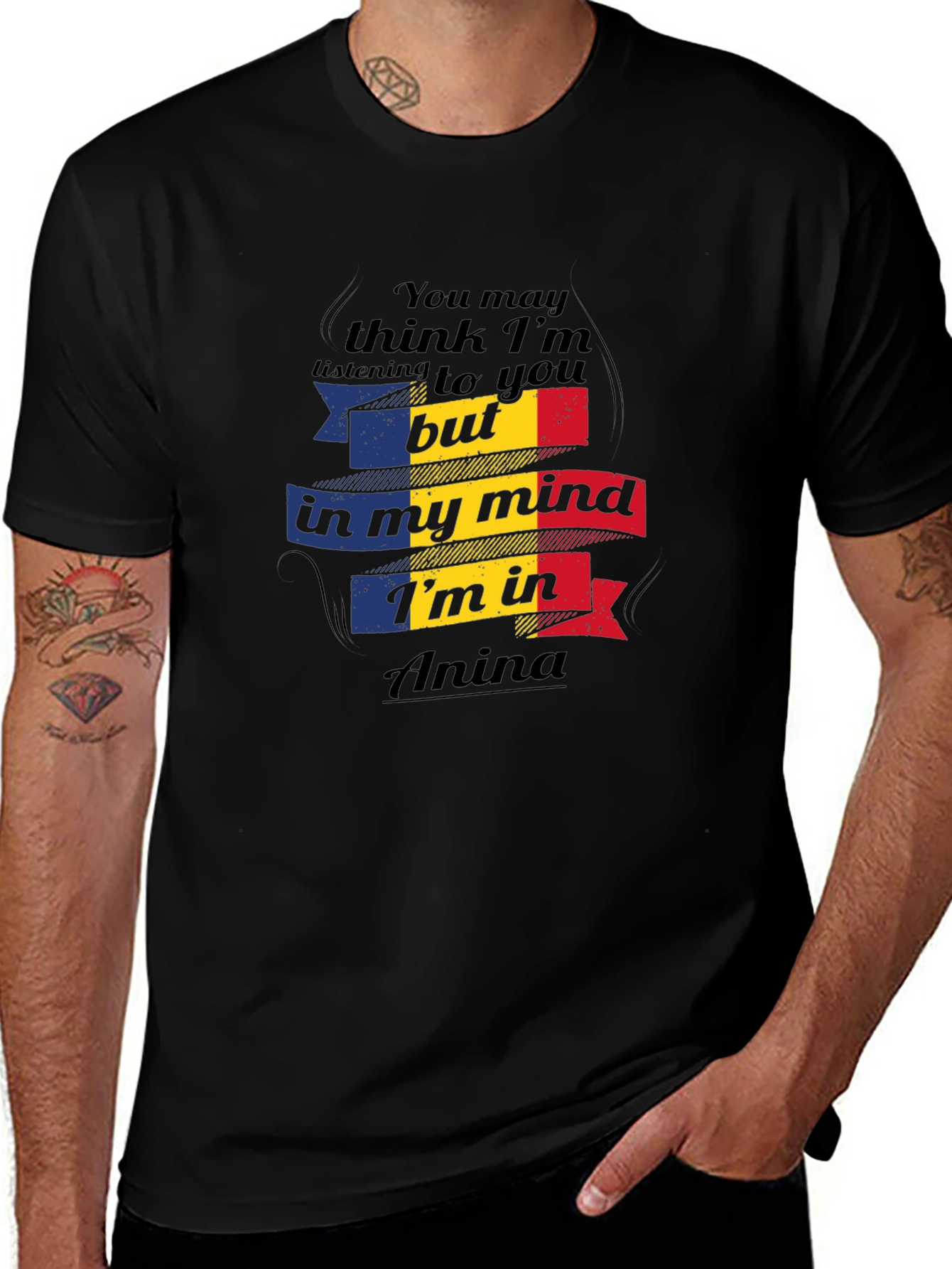 Anina Mind T-Shirt Romania Flag Design