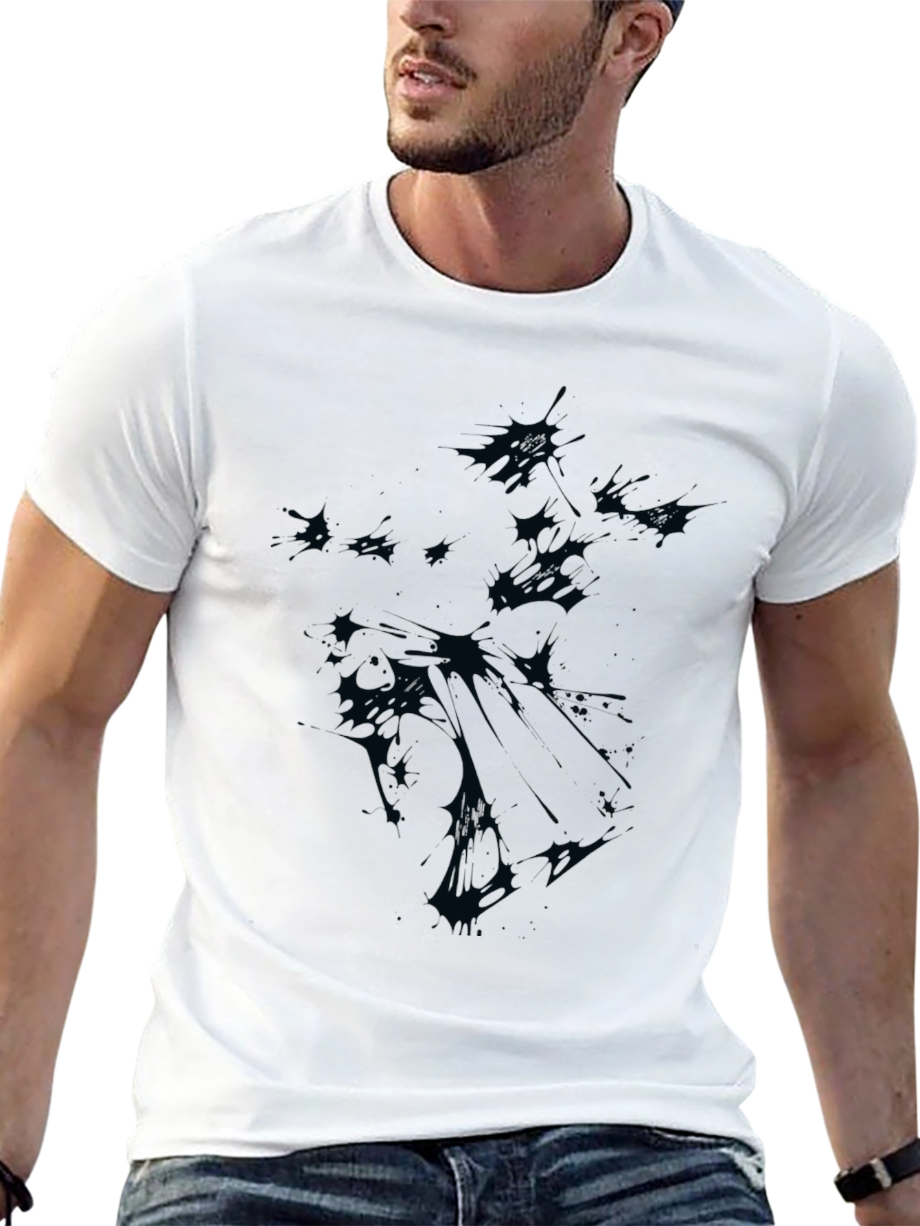 Mens Black Graphic T-Shirt