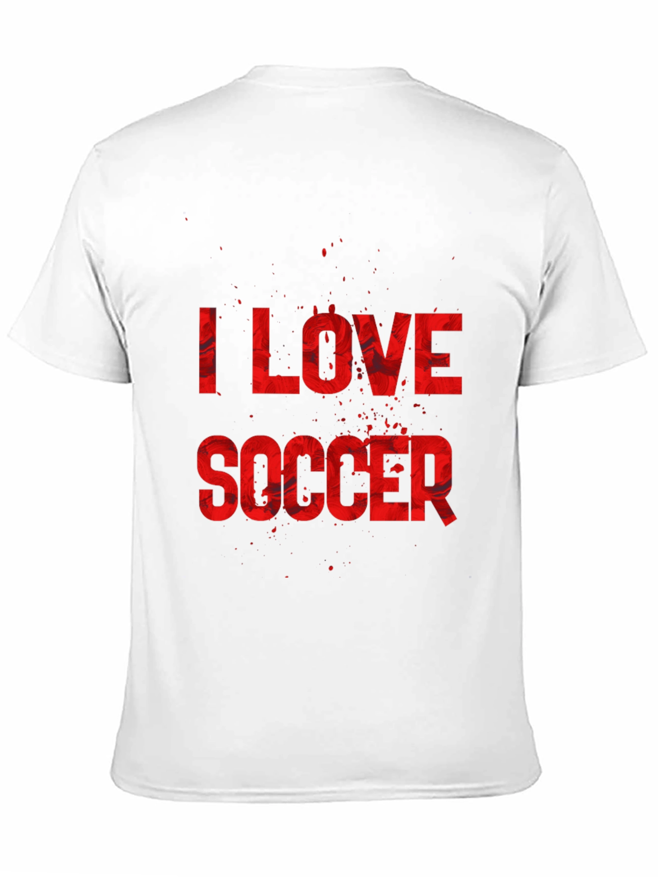 I Love Soccer Graphic Tee - Black Cotton T-Shirt