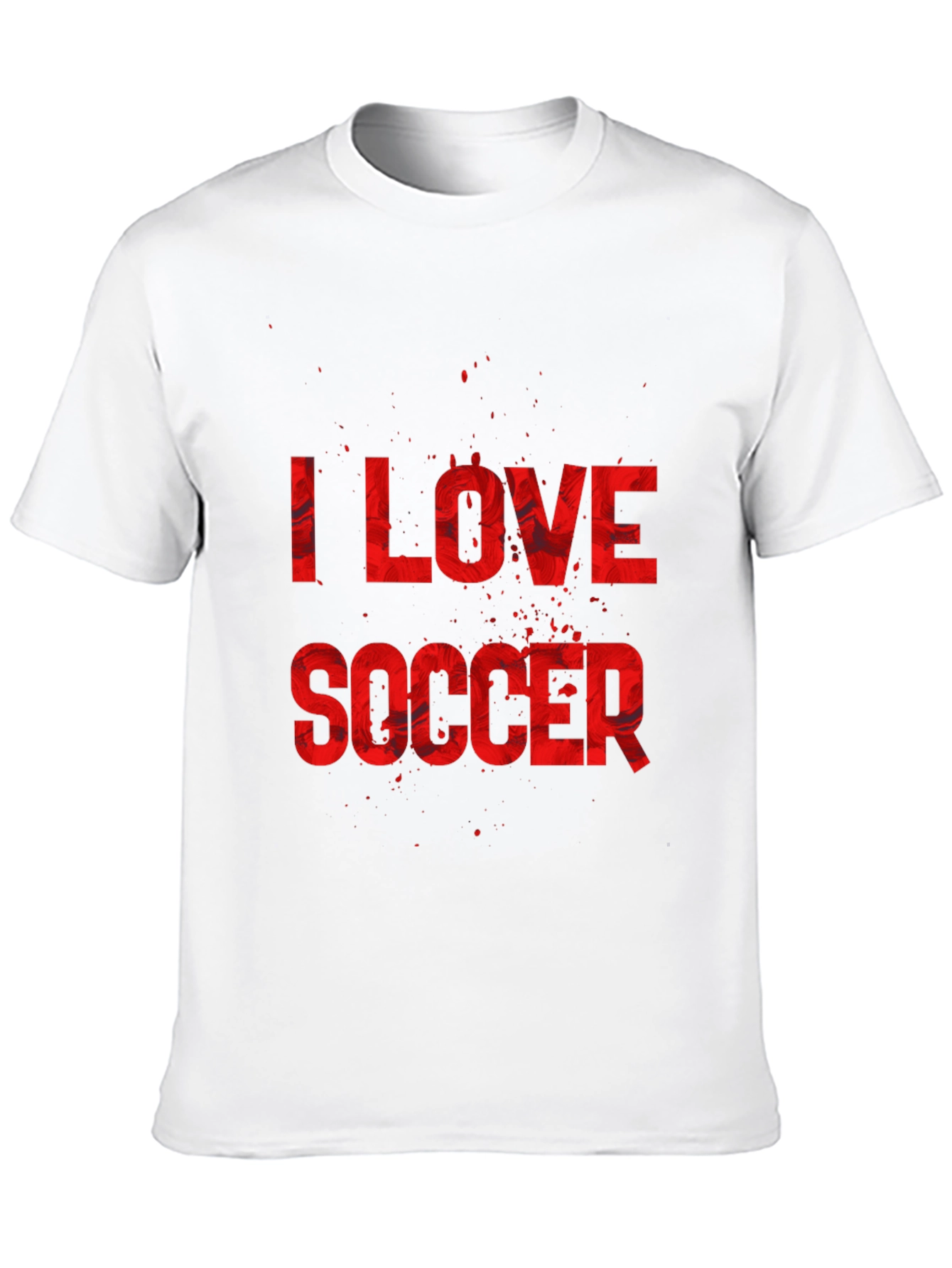 I Love Soccer Graphic Tee - Black Cotton T-Shirt