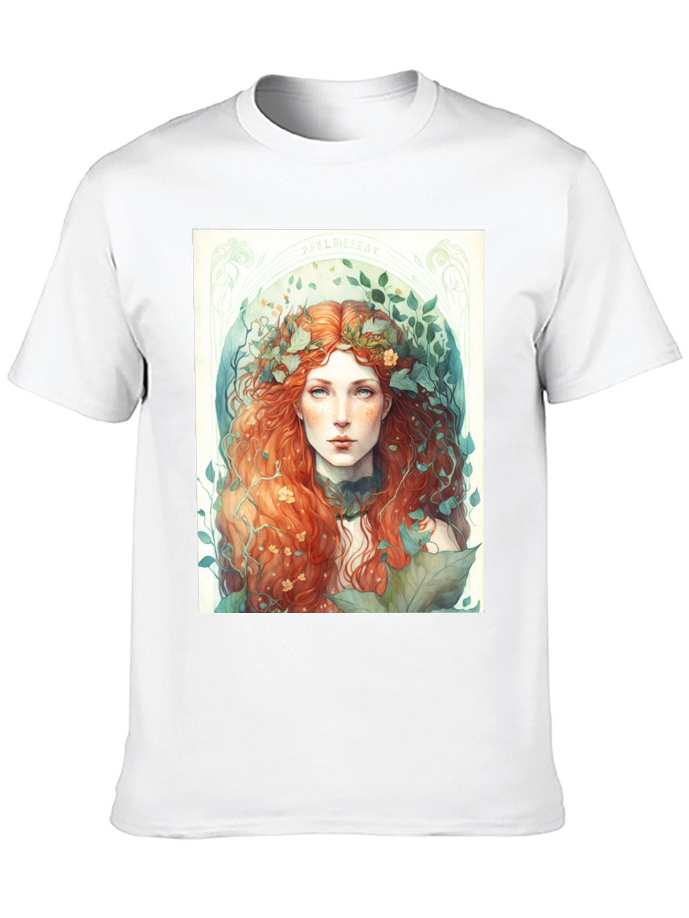 Nature Goddess Graphic Tee - Black Cotton Blend
