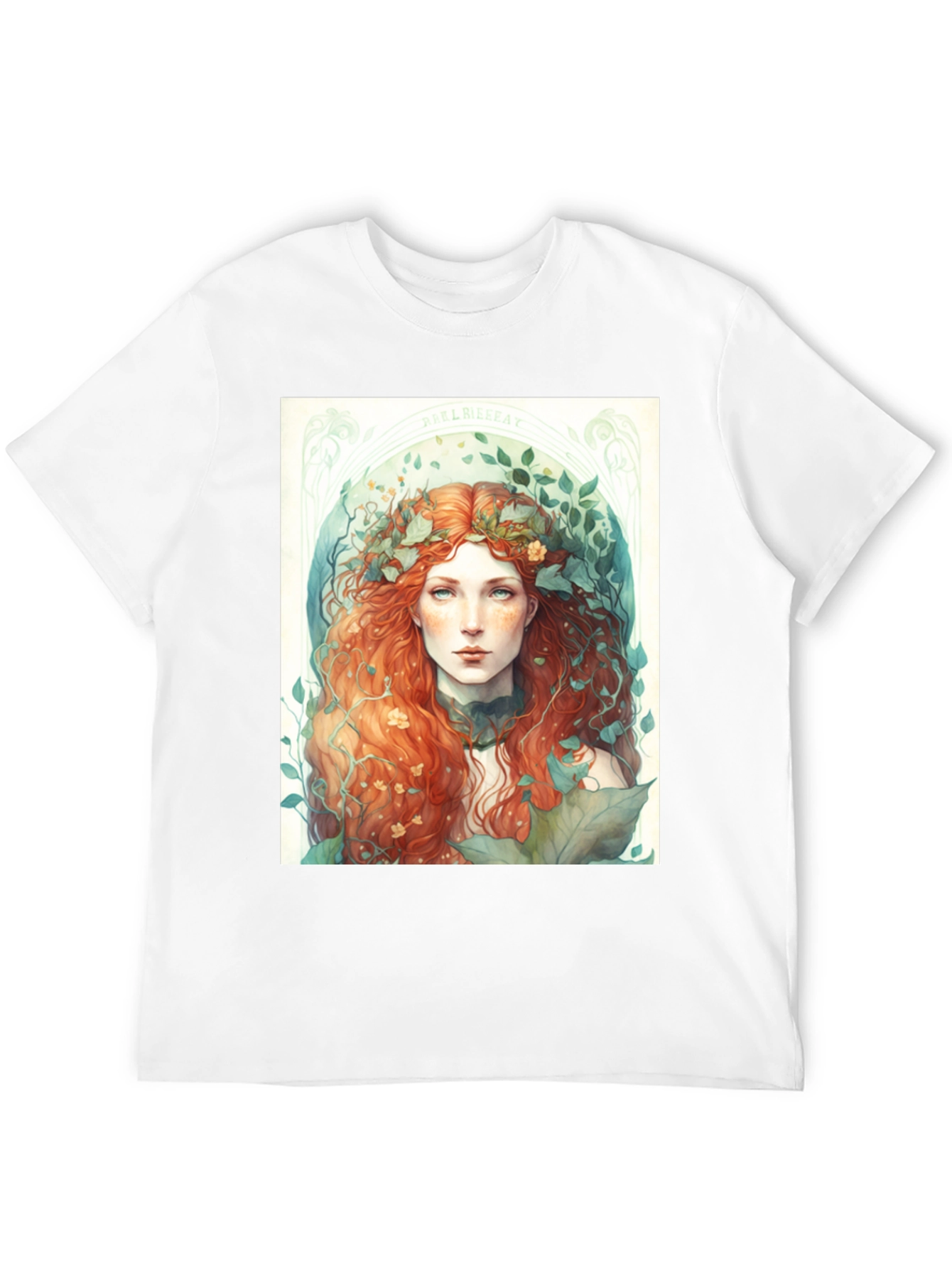 Nature Goddess Graphic Tee - Black Cotton Blend