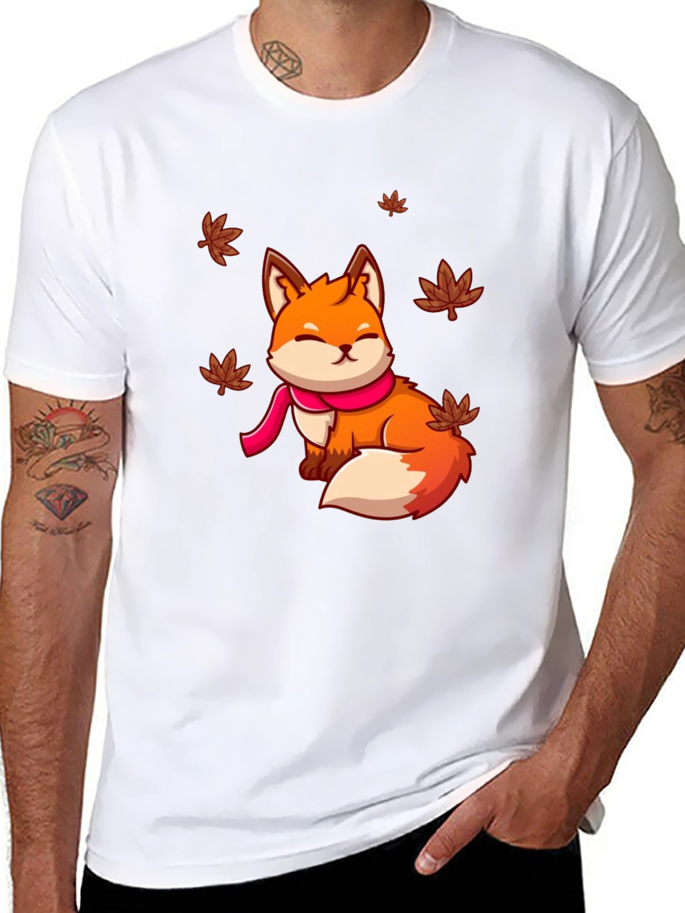 Cute Fox Autumn T-Shirt - Unisex Graphic Tee
