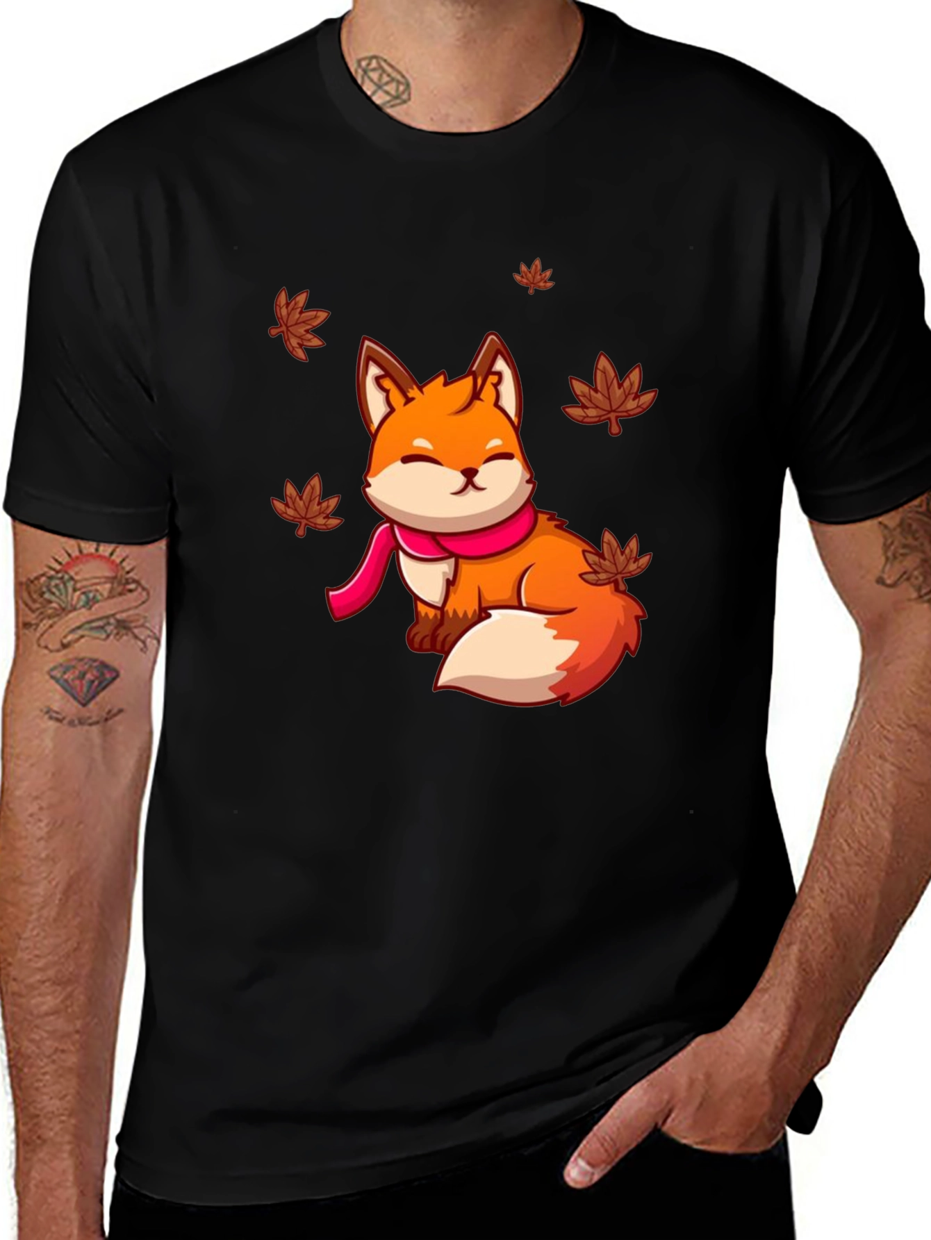 Cute Fox Autumn T-Shirt - Unisex Graphic Tee