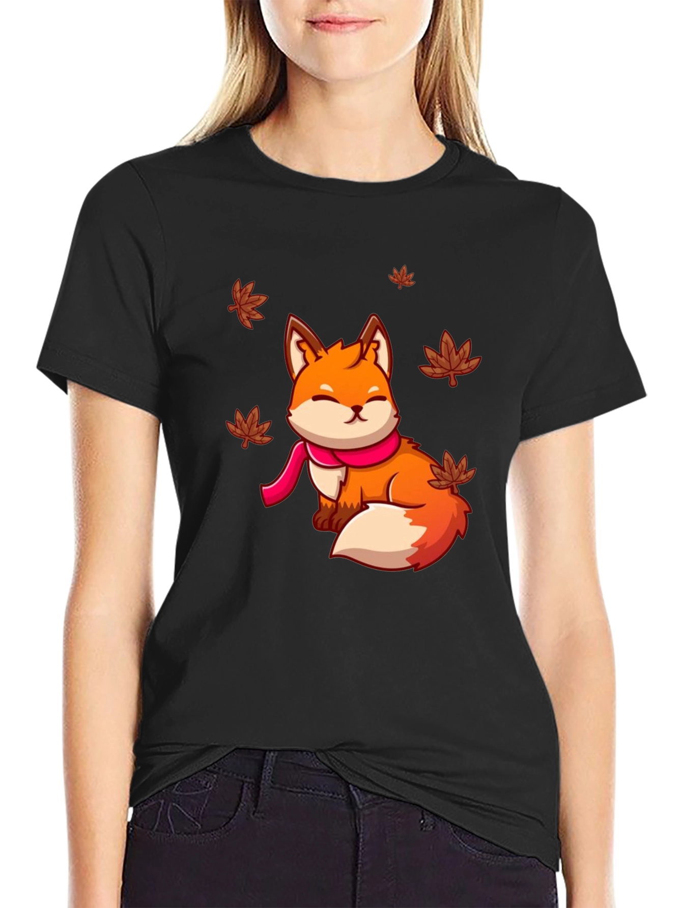 Cute Fox Autumn T-Shirt - Unisex Graphic Tee