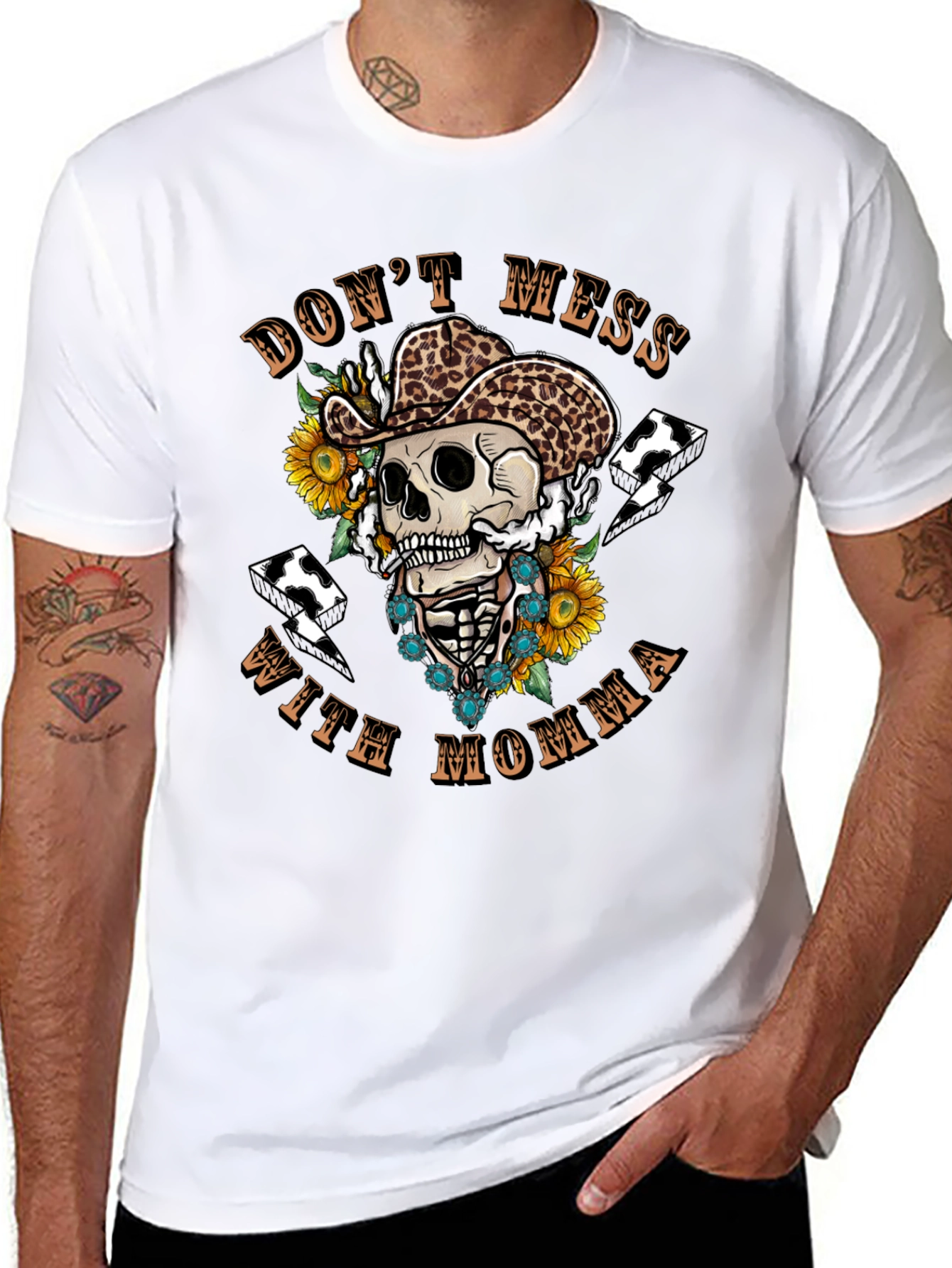 Dont Mess with Momma Skeleton Graphic Tee