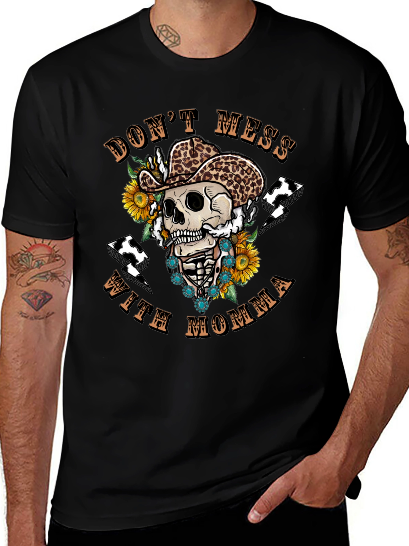 Dont Mess with Momma Skeleton Graphic Tee