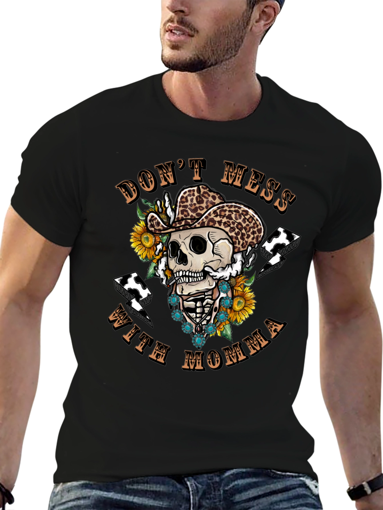 Dont Mess with Momma Skeleton Graphic Tee