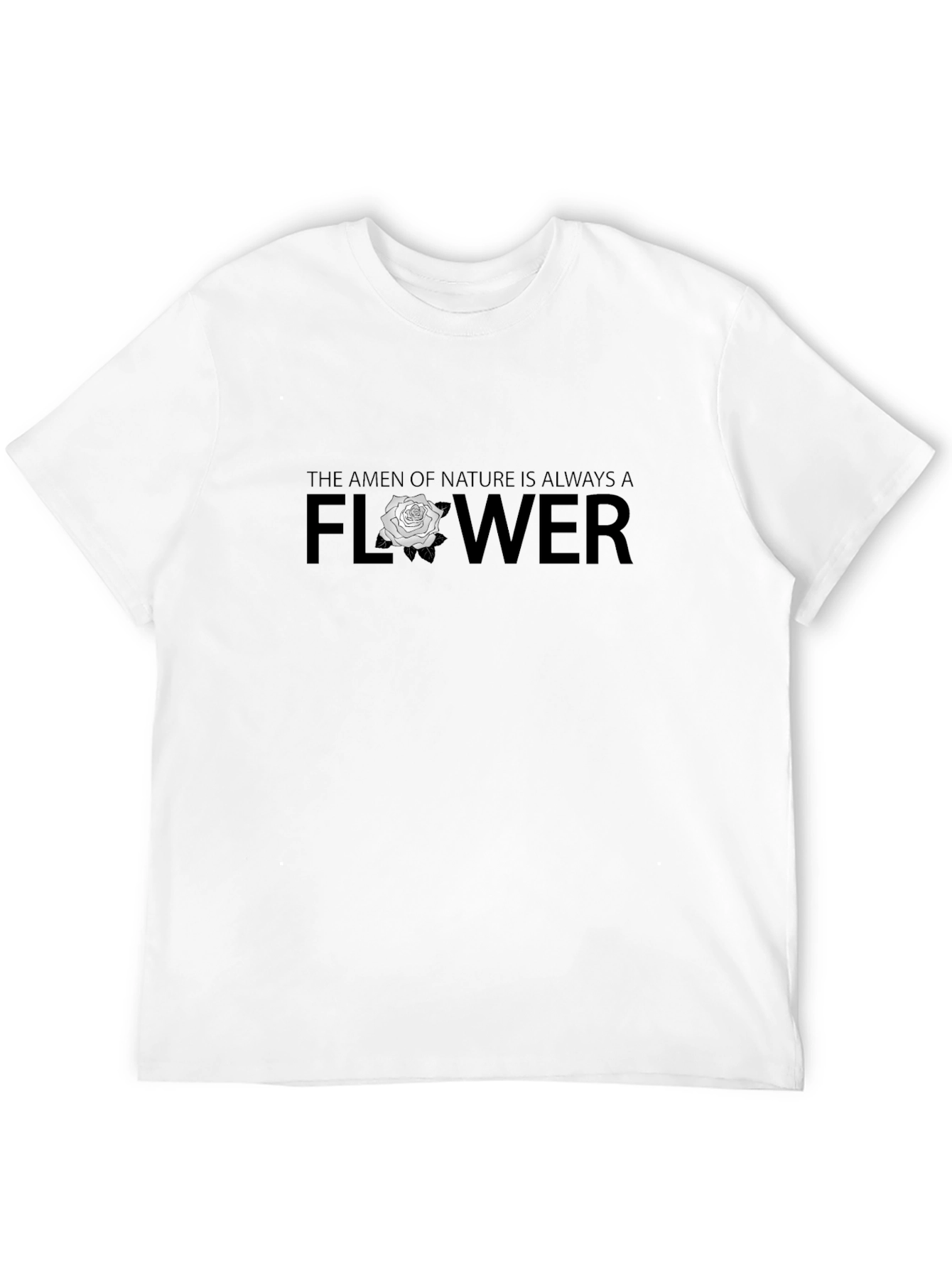 Natures Amen Flower Graphic Tee - Mens