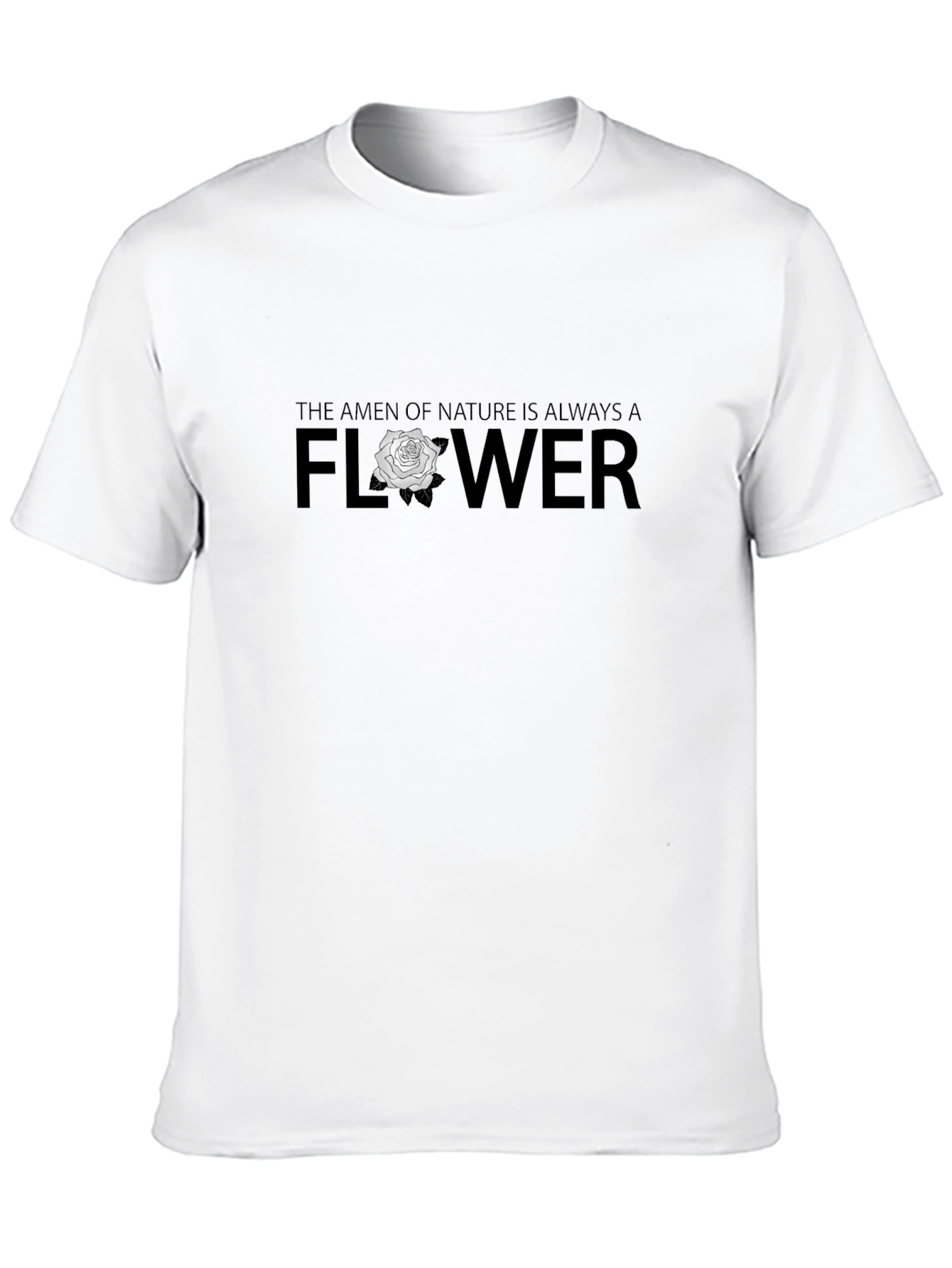 Natures Amen Flower Graphic Tee - Mens