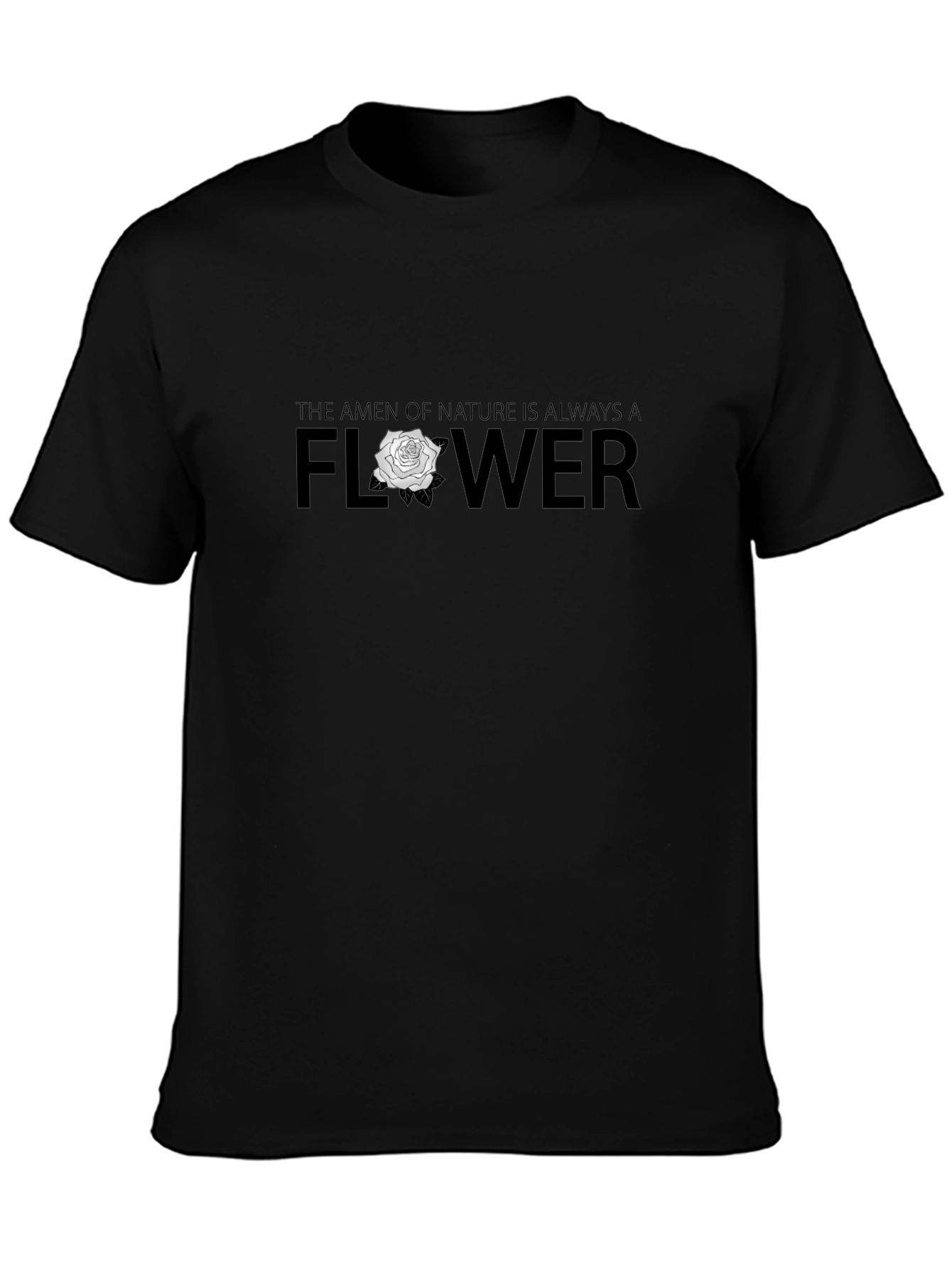 Natures Amen Flower Graphic Tee - Mens