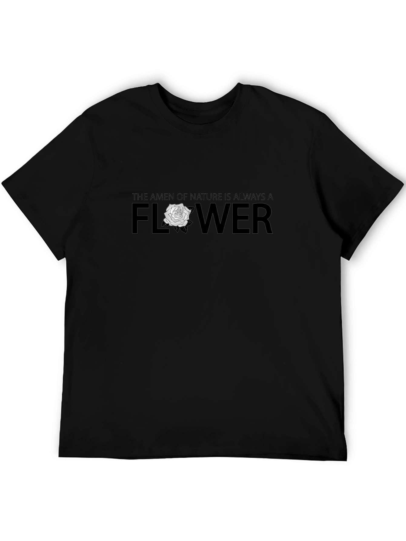 Natures Amen Flower Graphic Tee - Mens