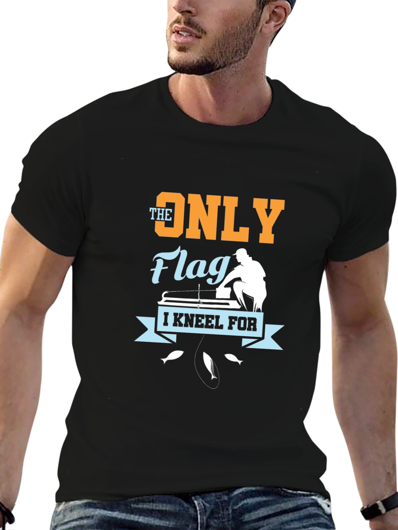 Fishing Flag Graphic T-Shirt: Fishermans Tee