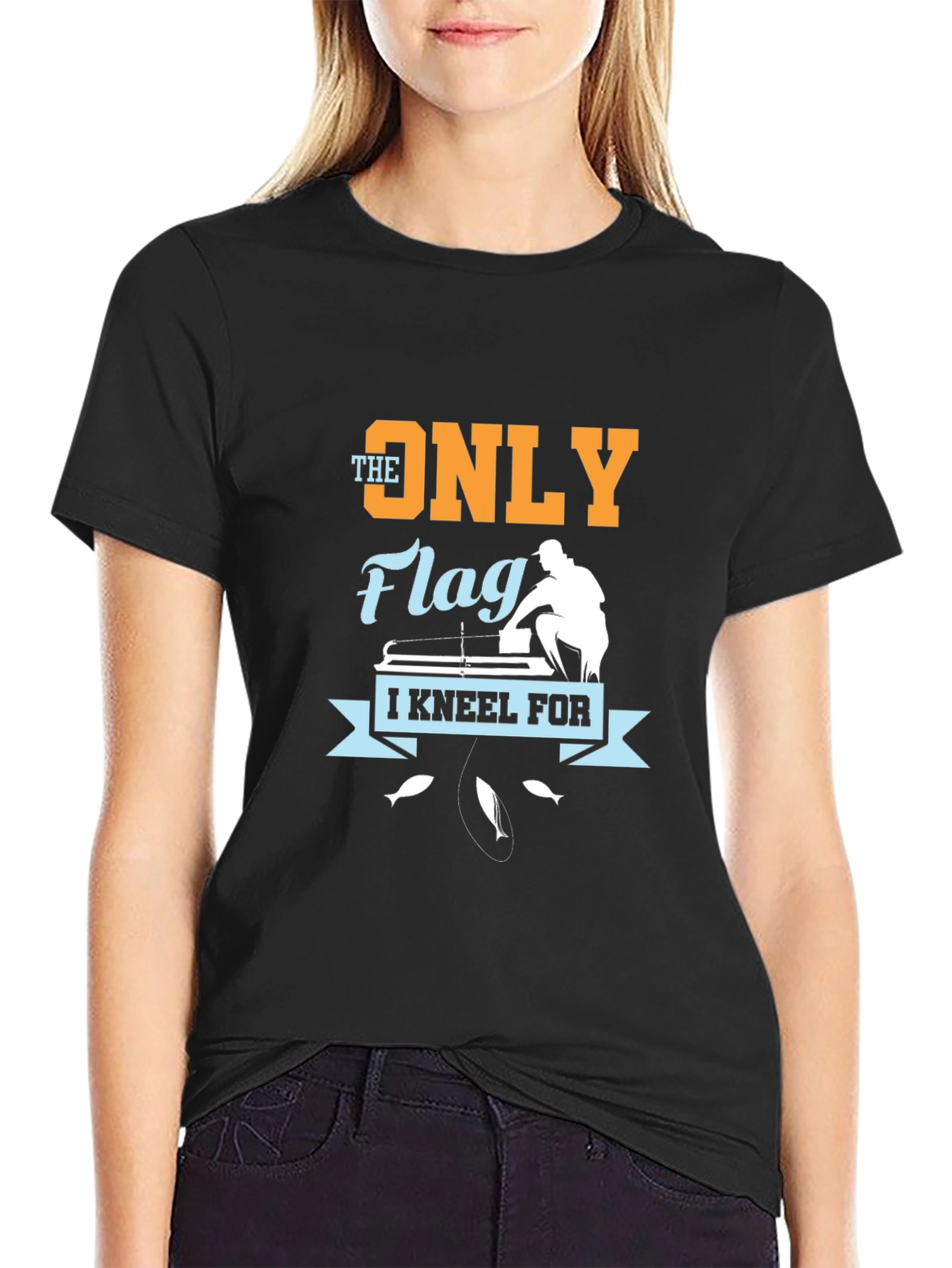 Fishing Flag Graphic T-Shirt: Fishermans Tee