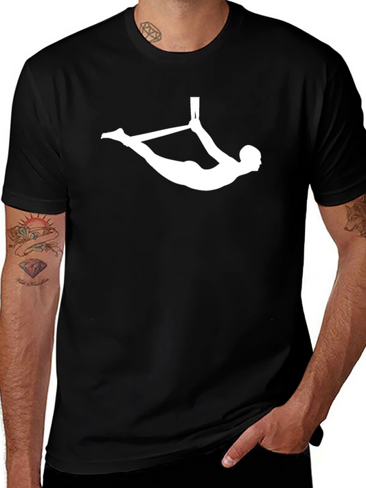 Aerial Acrobat T-Shirt - Black Cotton Gymnastics Tee