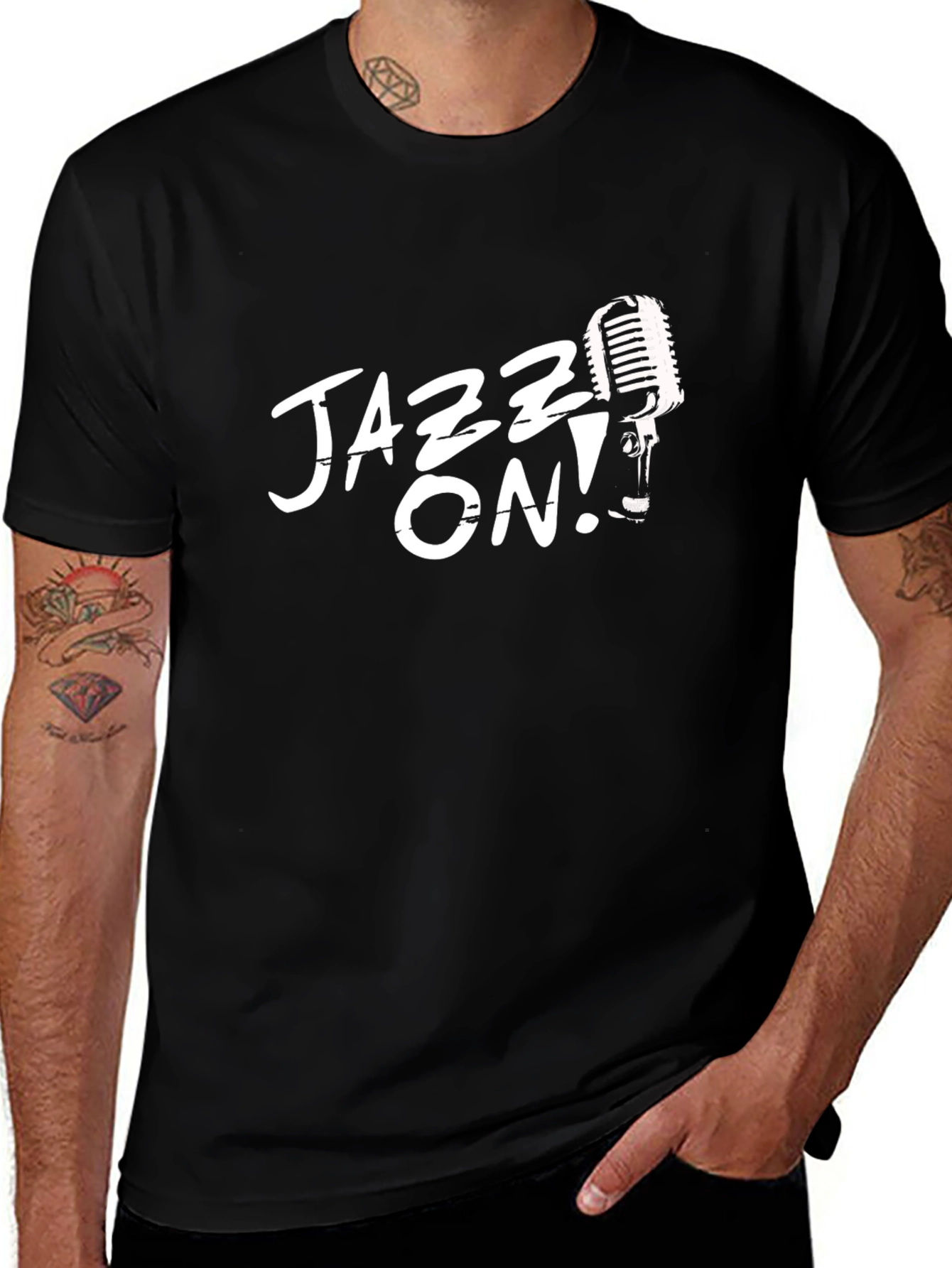 Jazz On! Black Graphic Tee