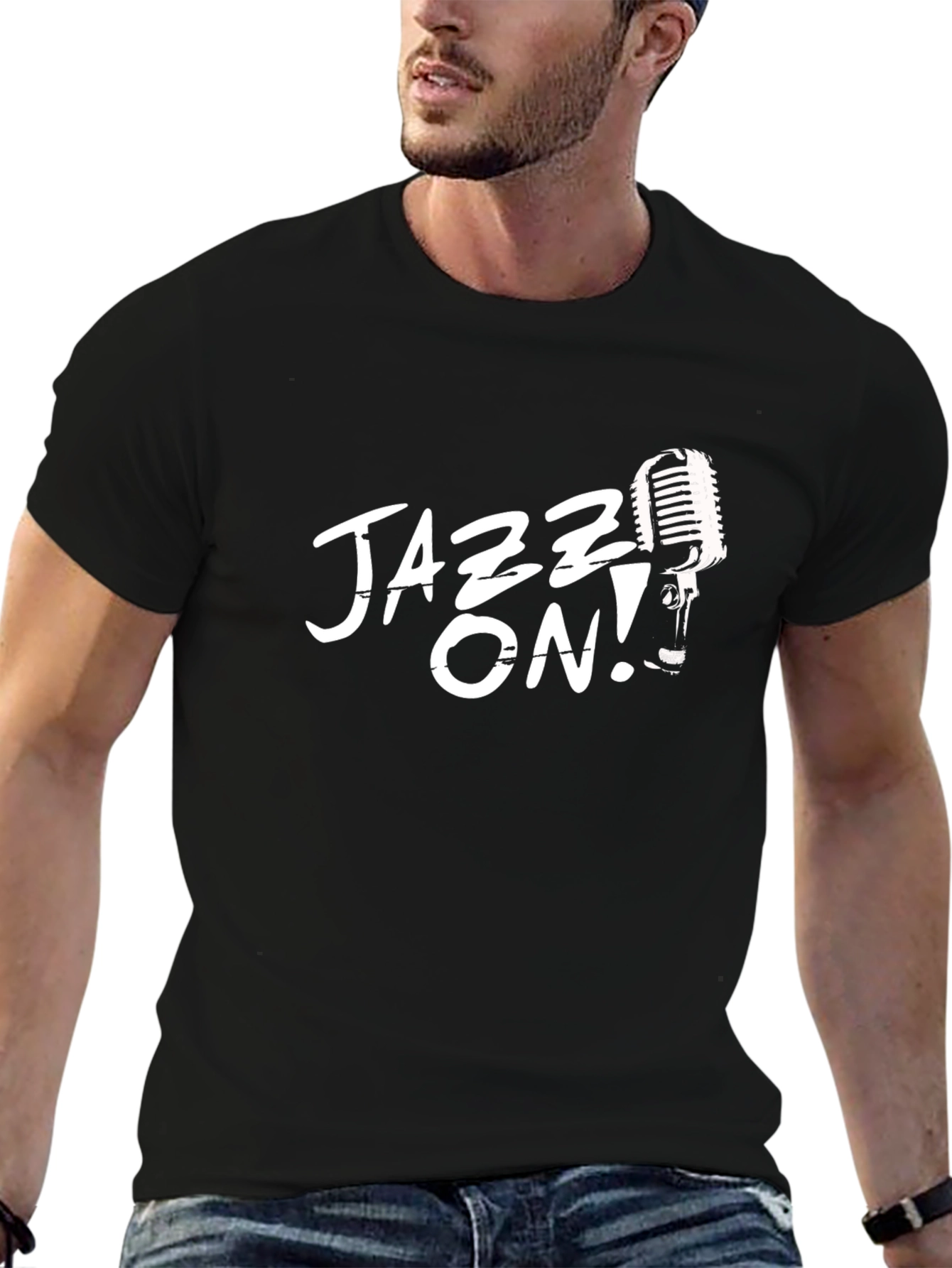 Jazz On! Black Graphic Tee
