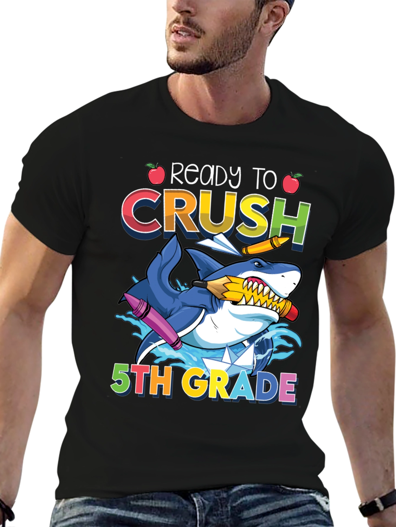 Ready to Crush 5th Grade Shark T-Shirt