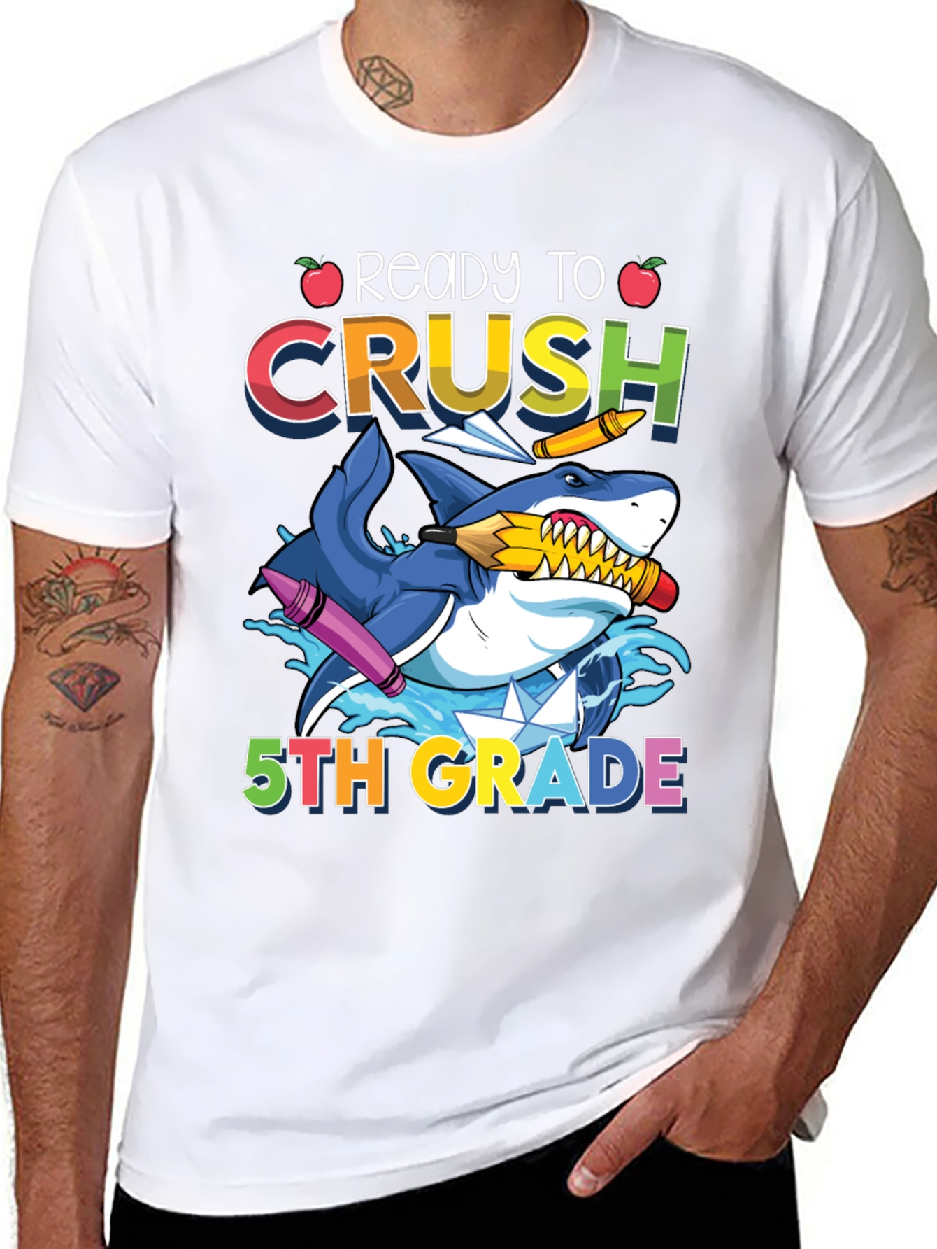Ready to Crush 5th Grade Shark T-Shirt