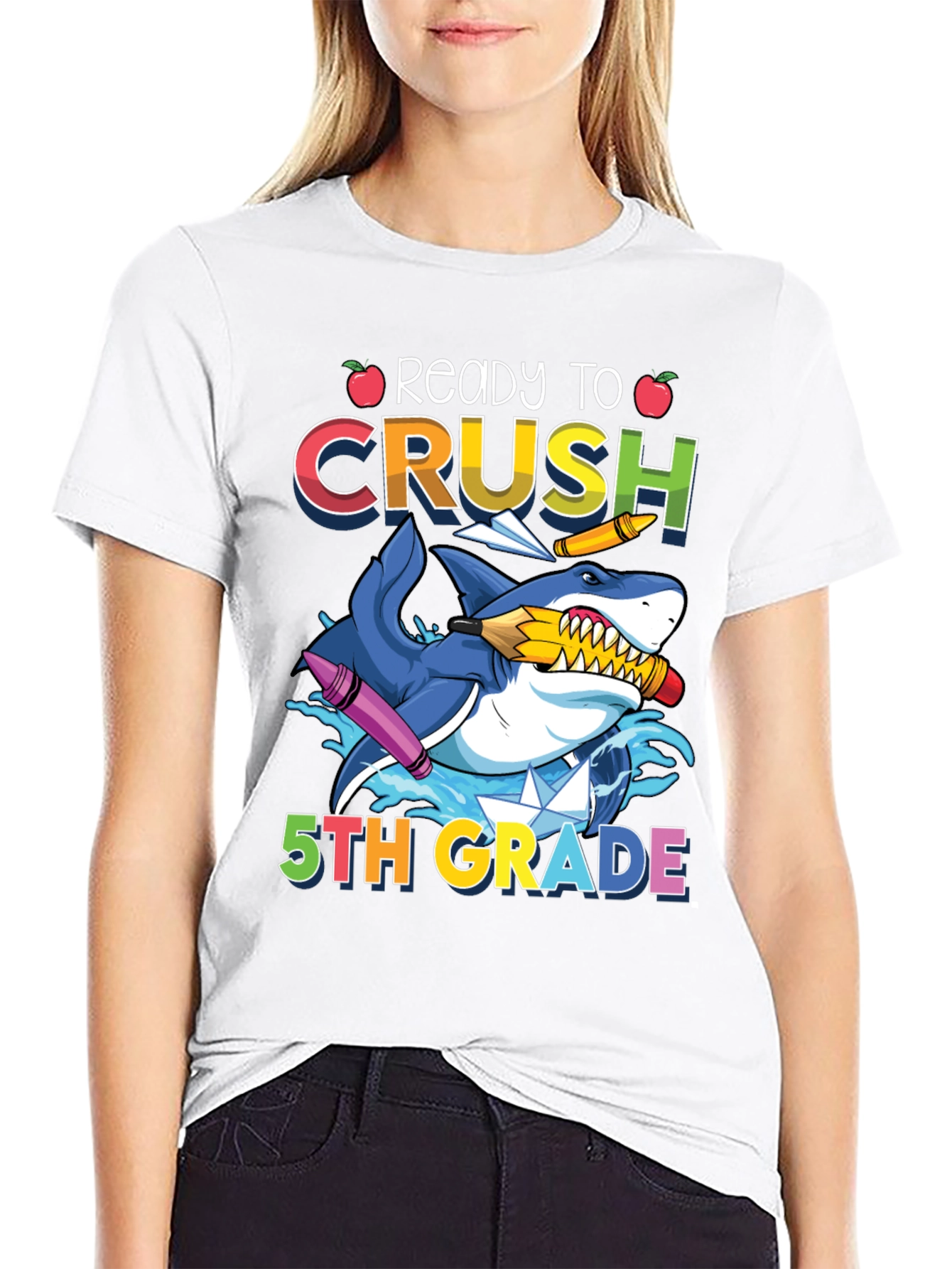 Ready to Crush 5th Grade Shark T-Shirt