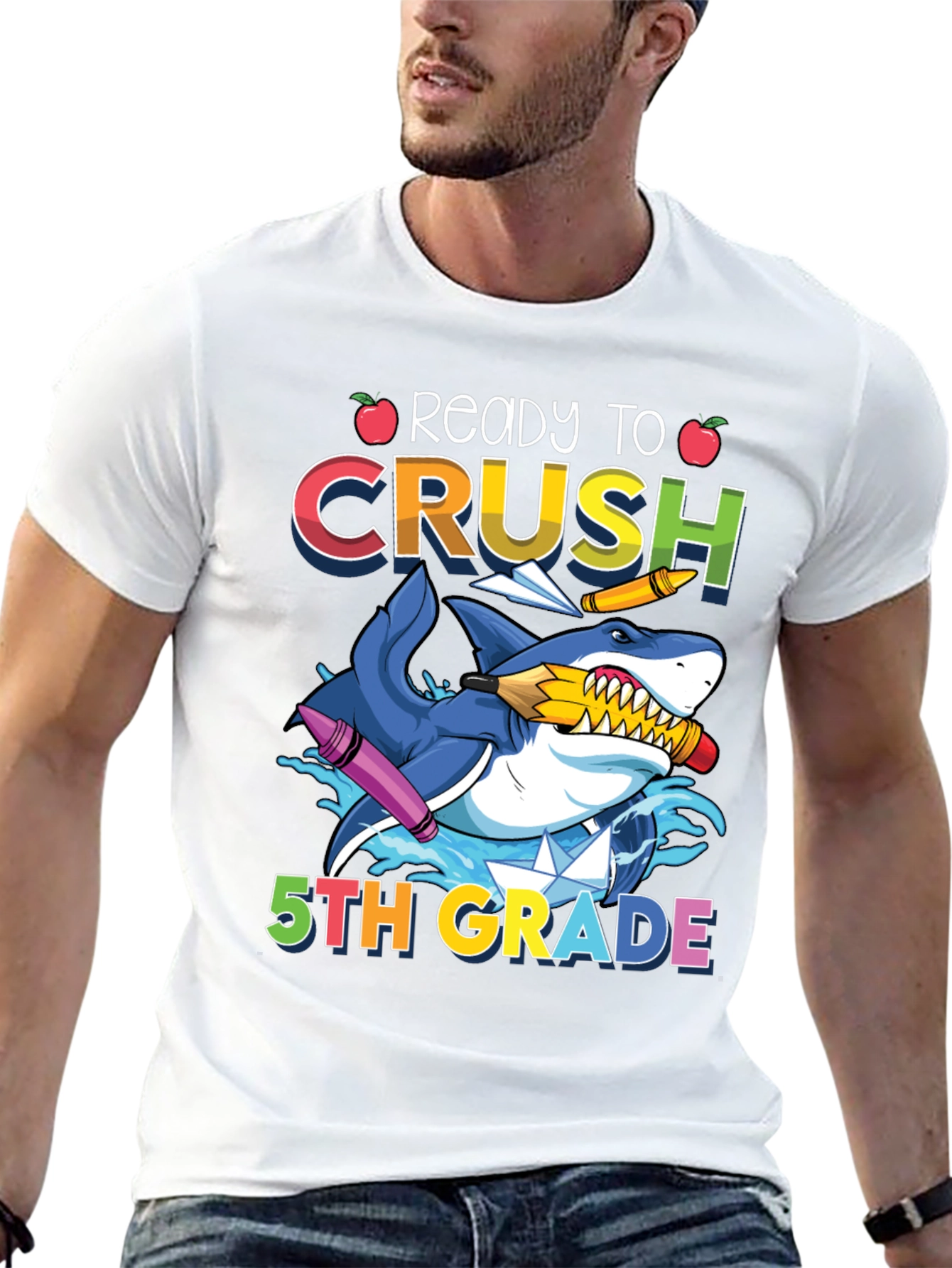 Ready to Crush 5th Grade Shark T-Shirt