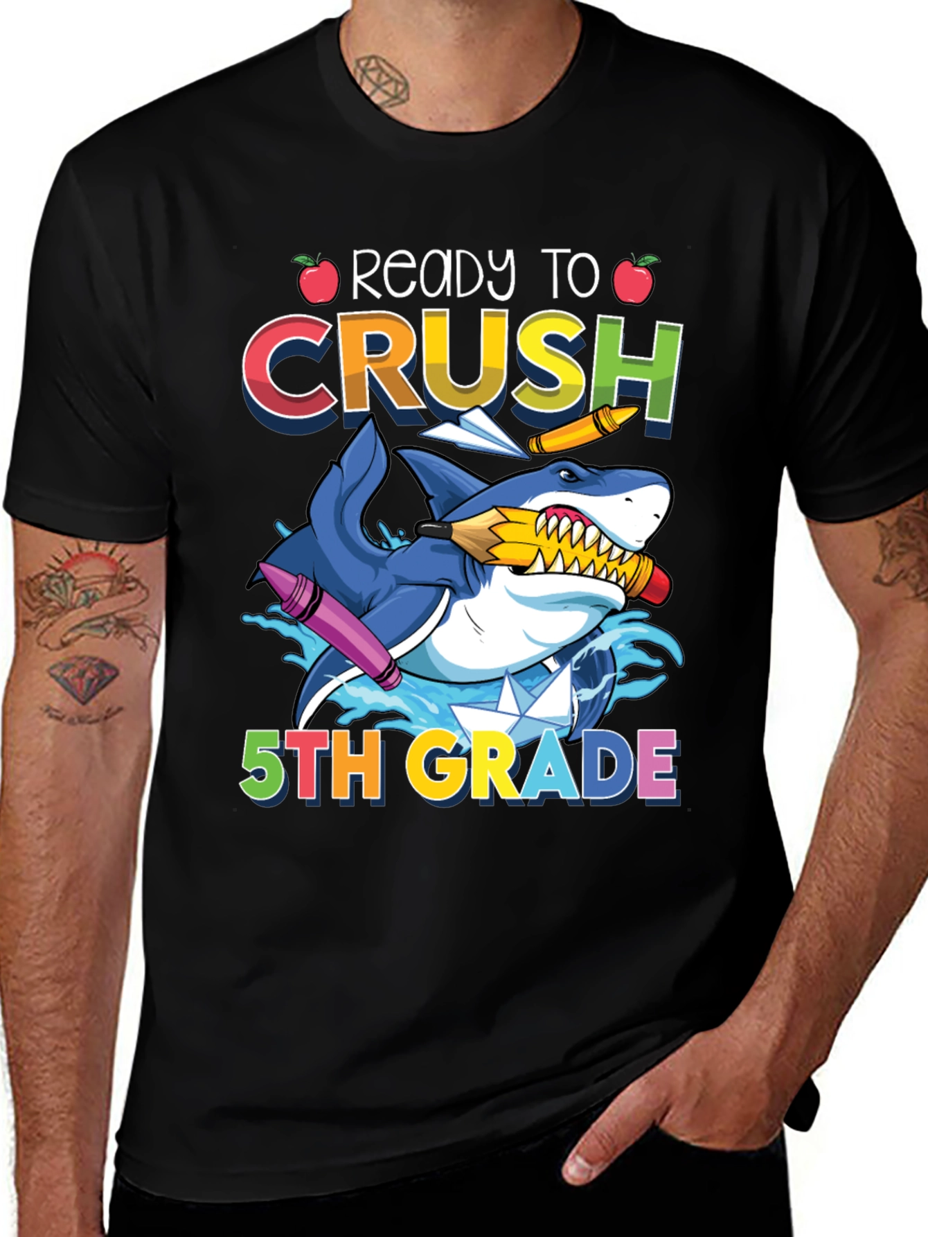 Ready to Crush 5th Grade Shark T-Shirt