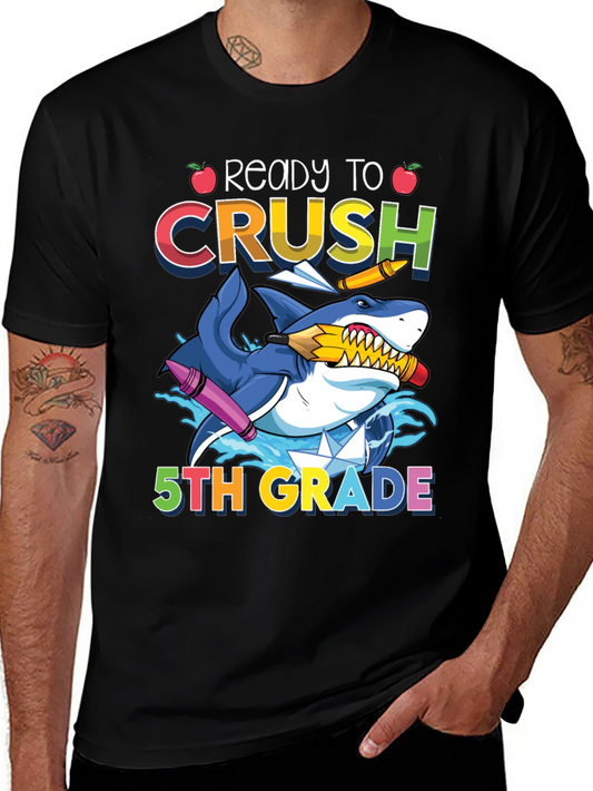 Ready to Crush 5th Grade Shark T-Shirt