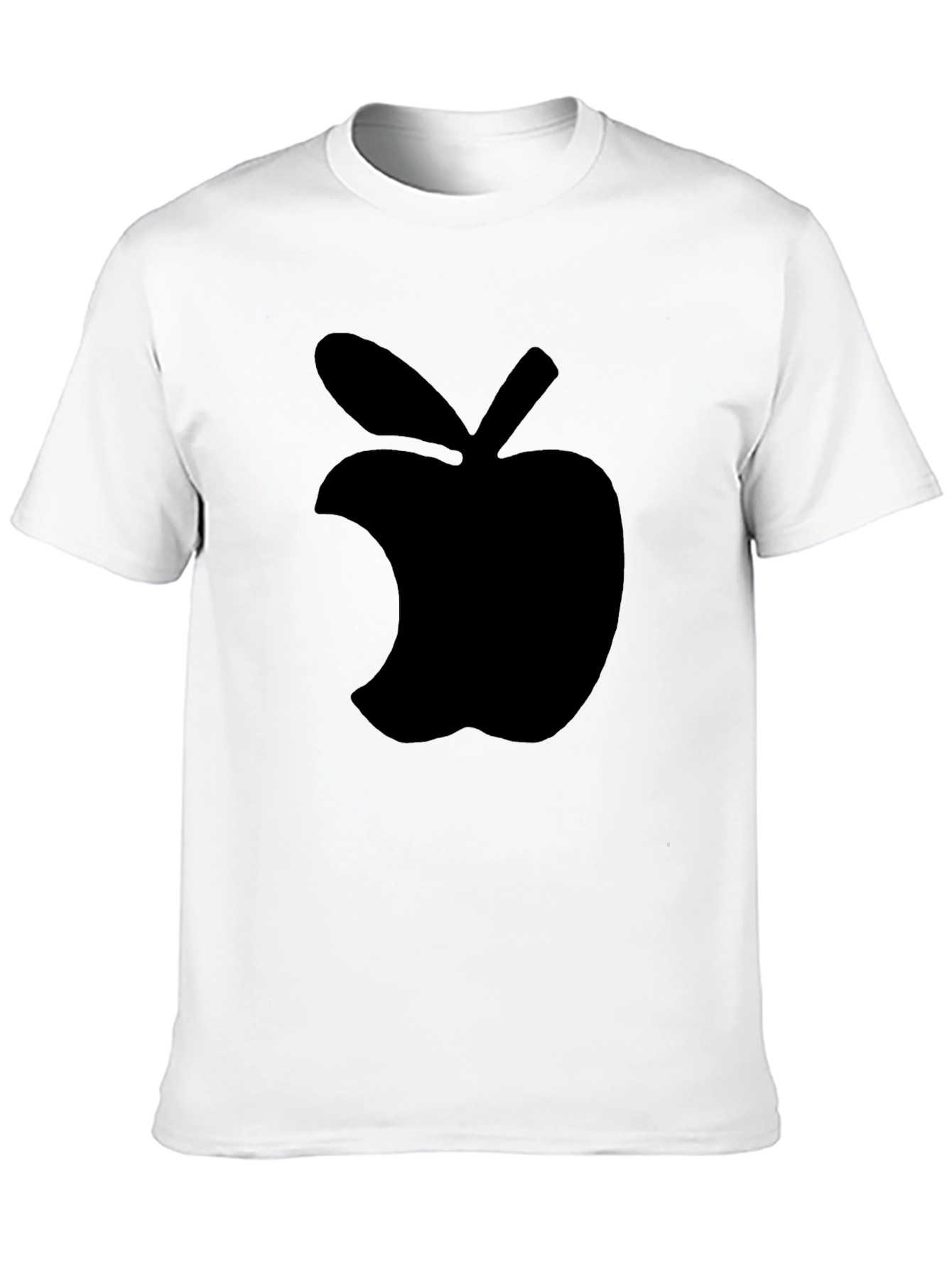 Black Apple Logo Graphic Tee - Modern Style