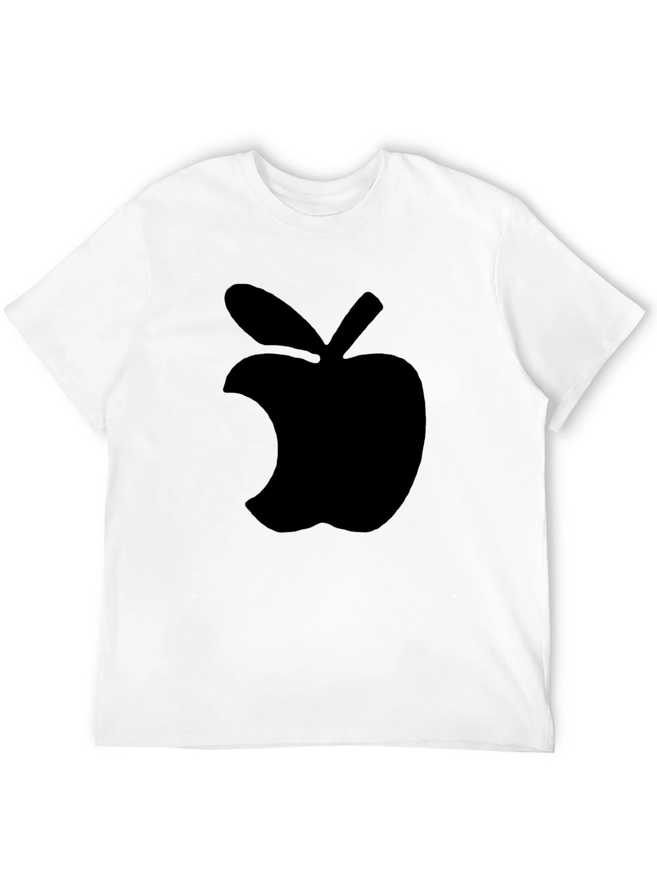 Black Apple Logo Graphic Tee - Modern Style
