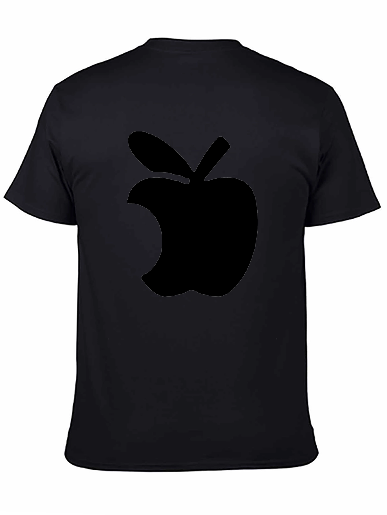 Black Apple Logo Graphic Tee - Modern Style
