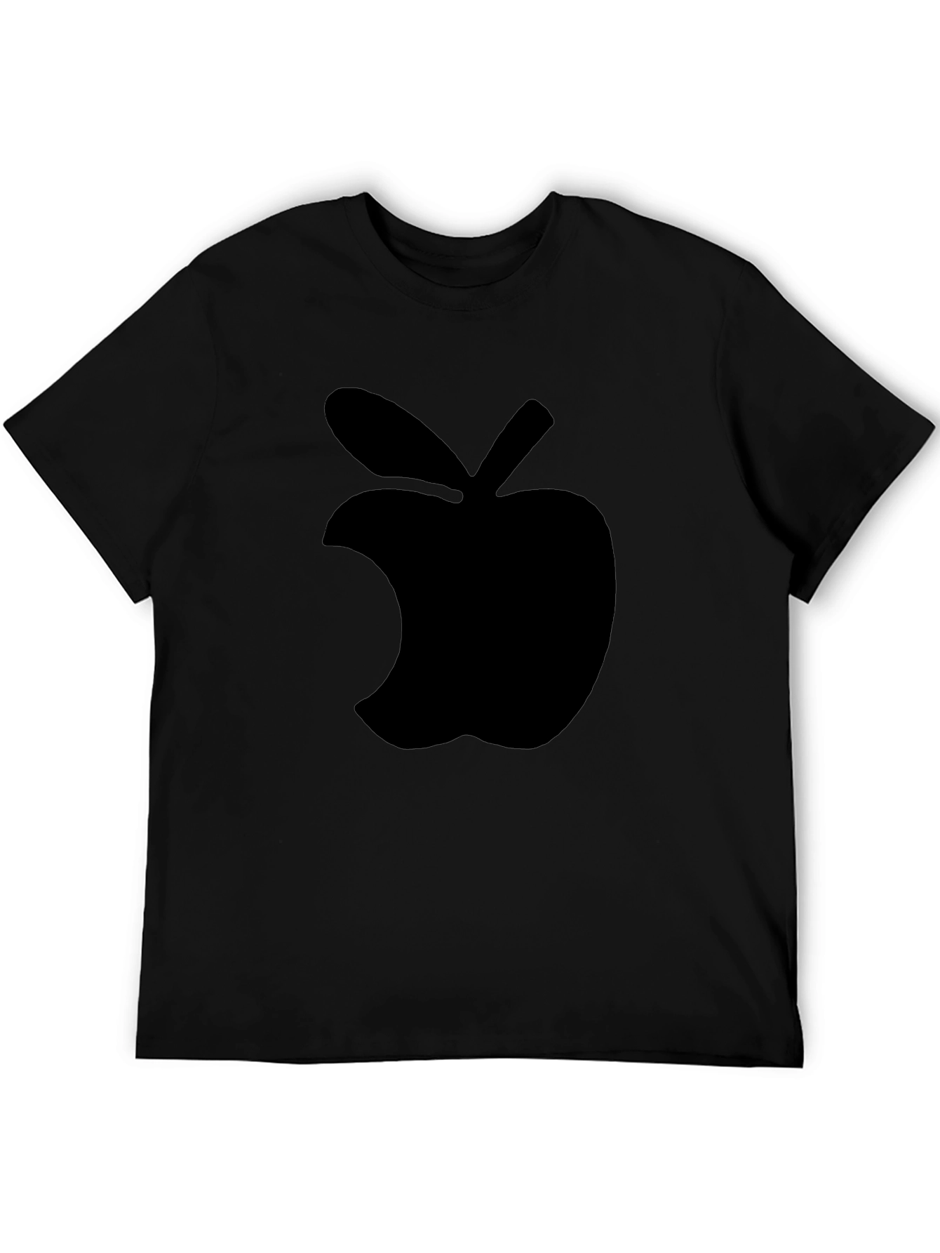 Black Apple Logo Graphic Tee - Modern Style