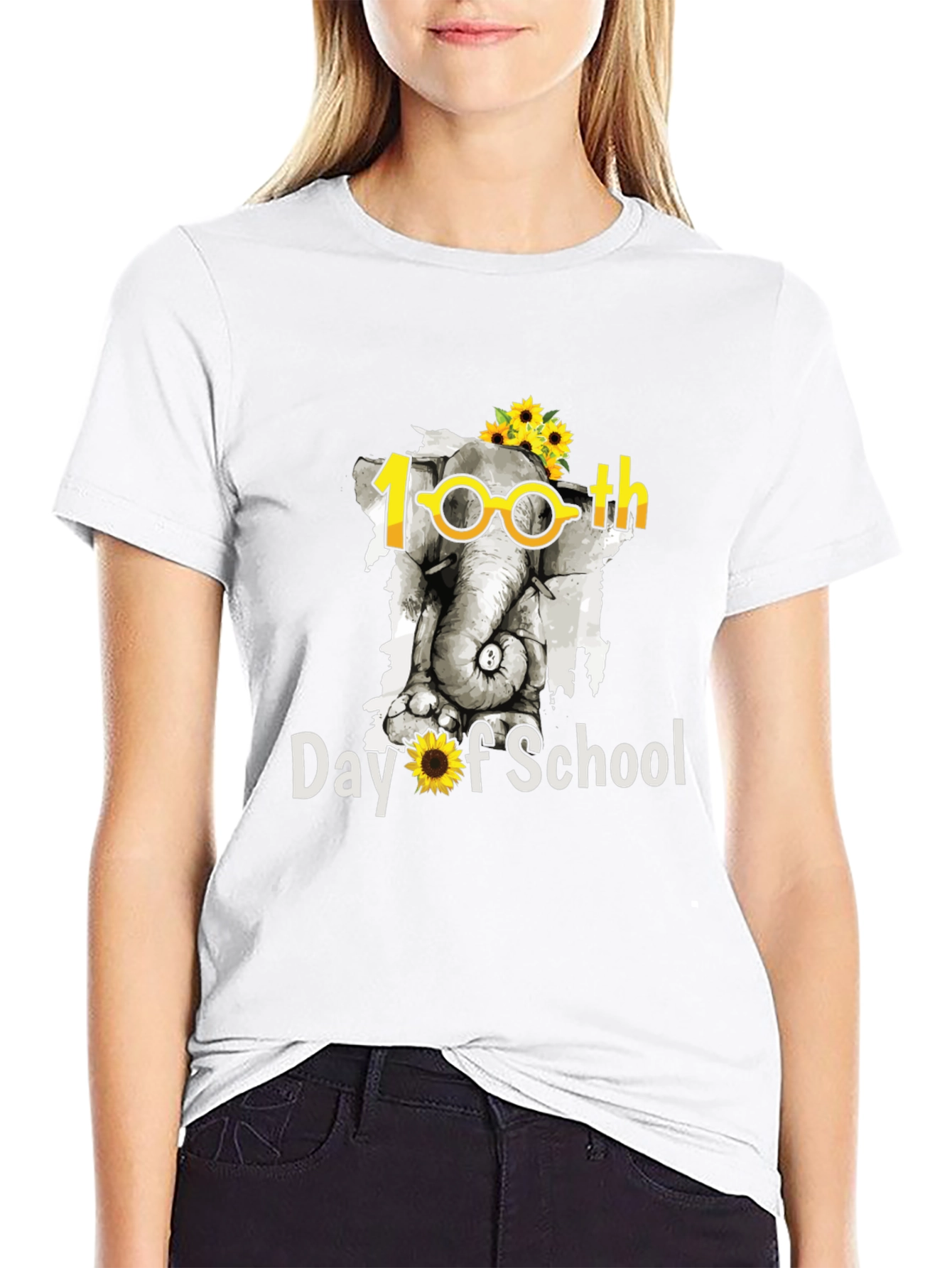 100th Day of School Elephant T-Shirt