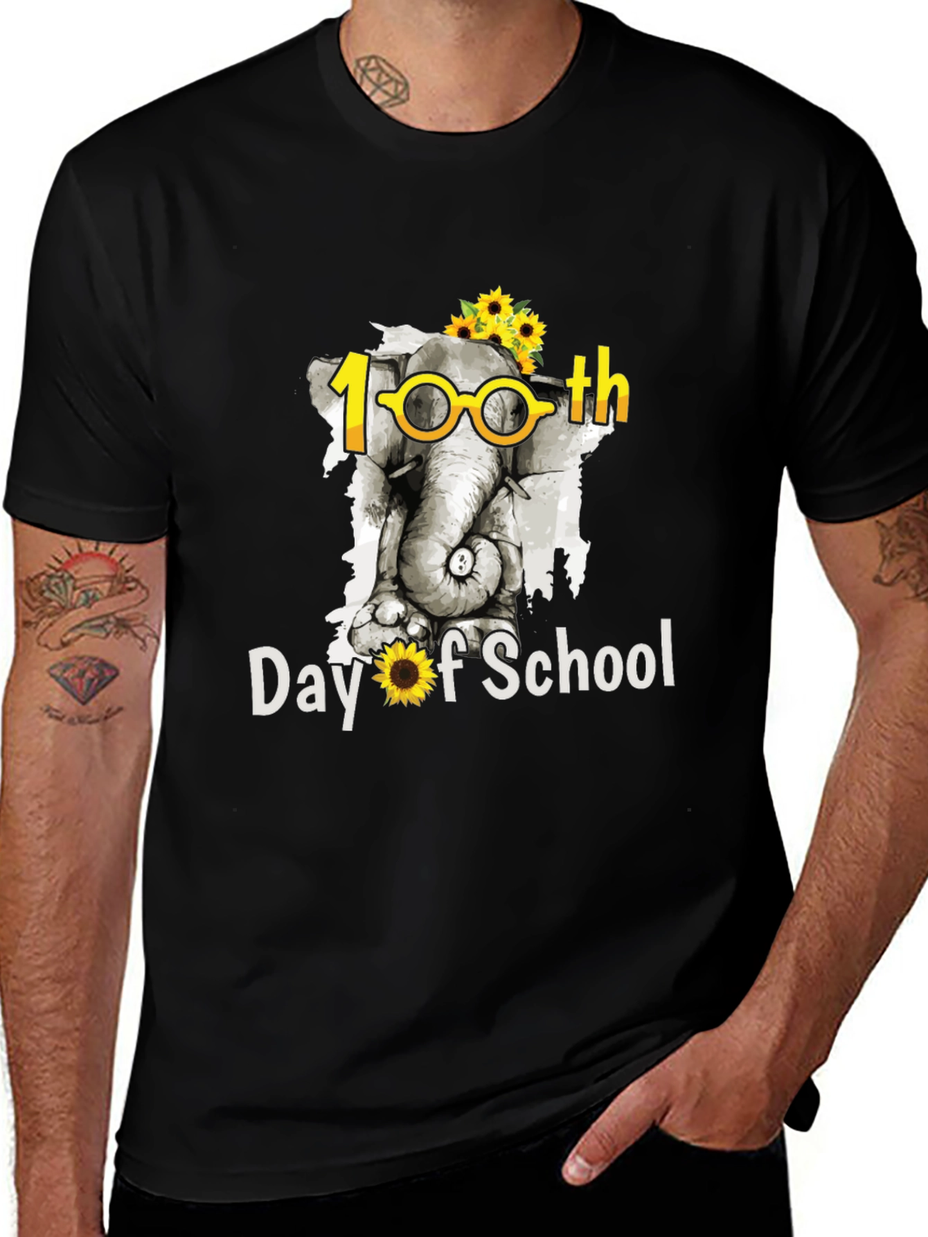 100th Day of School Elephant T-Shirt