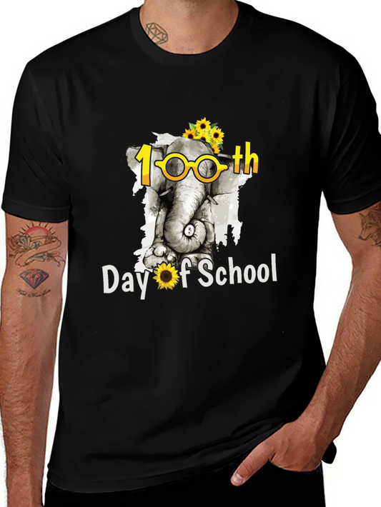 100th Day of School Elephant T-Shirt