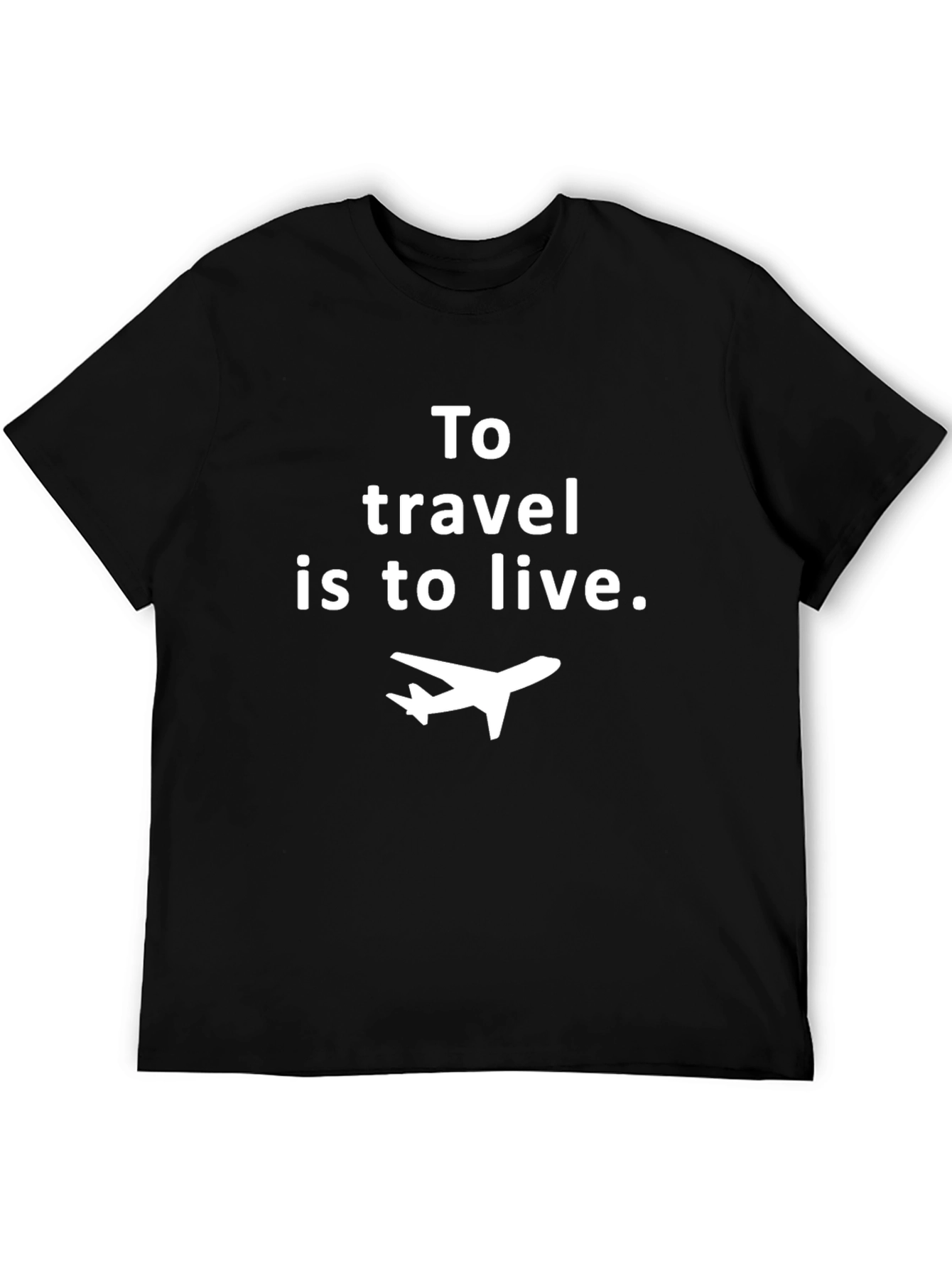 Travel is to Live T-Shirt - Airplane Design