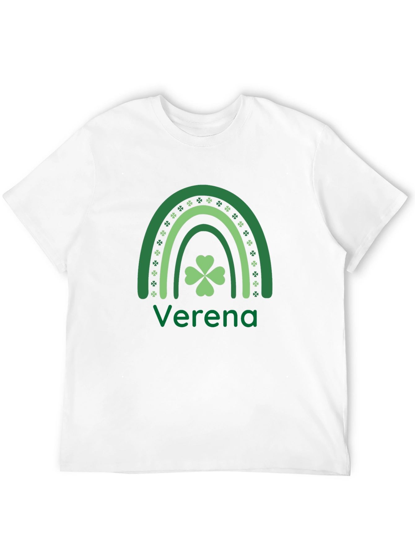St. Patricks Day Shamrock Rainbow Personalized T-Shirt