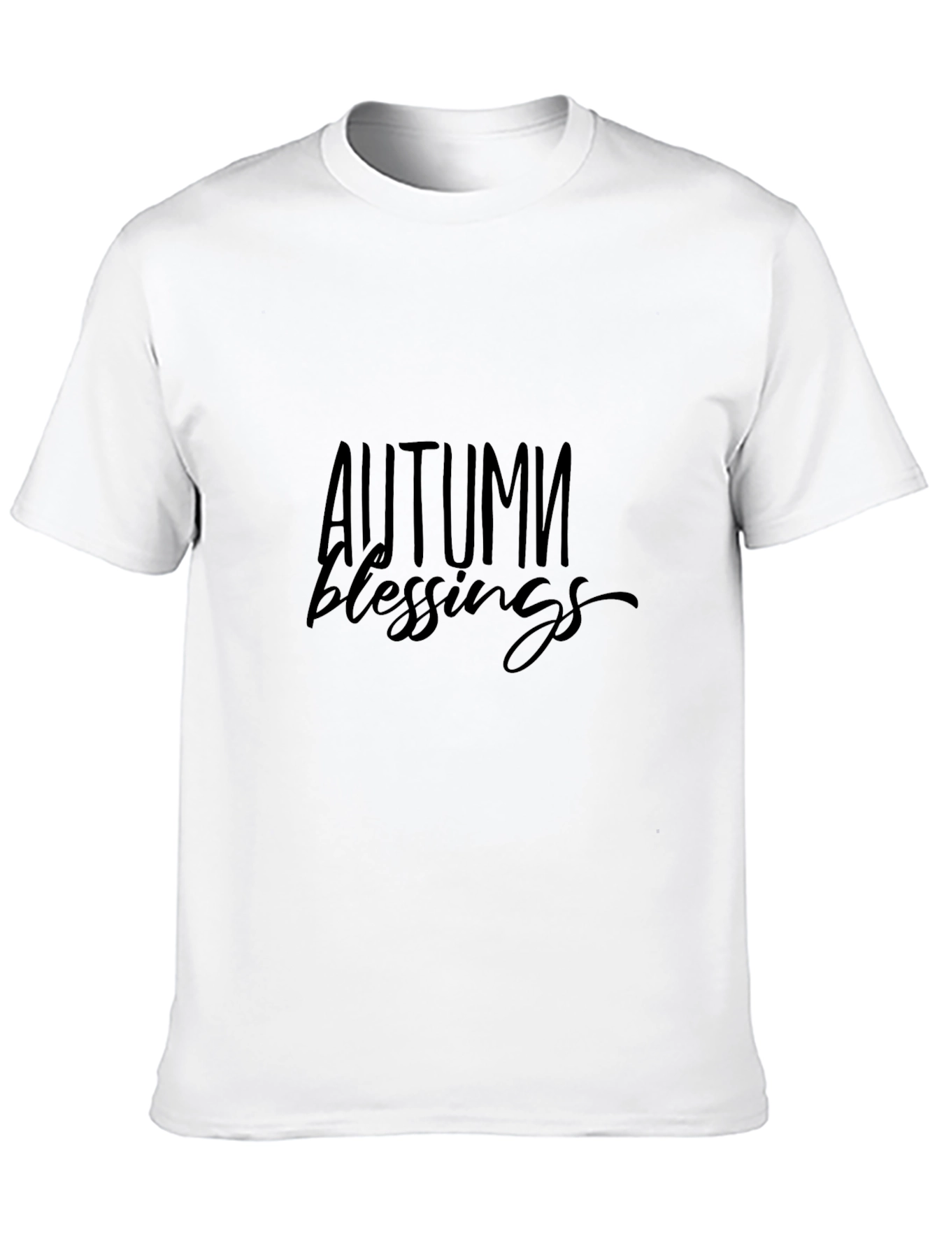 Autumn Blessings Black Graphic T-Shirt