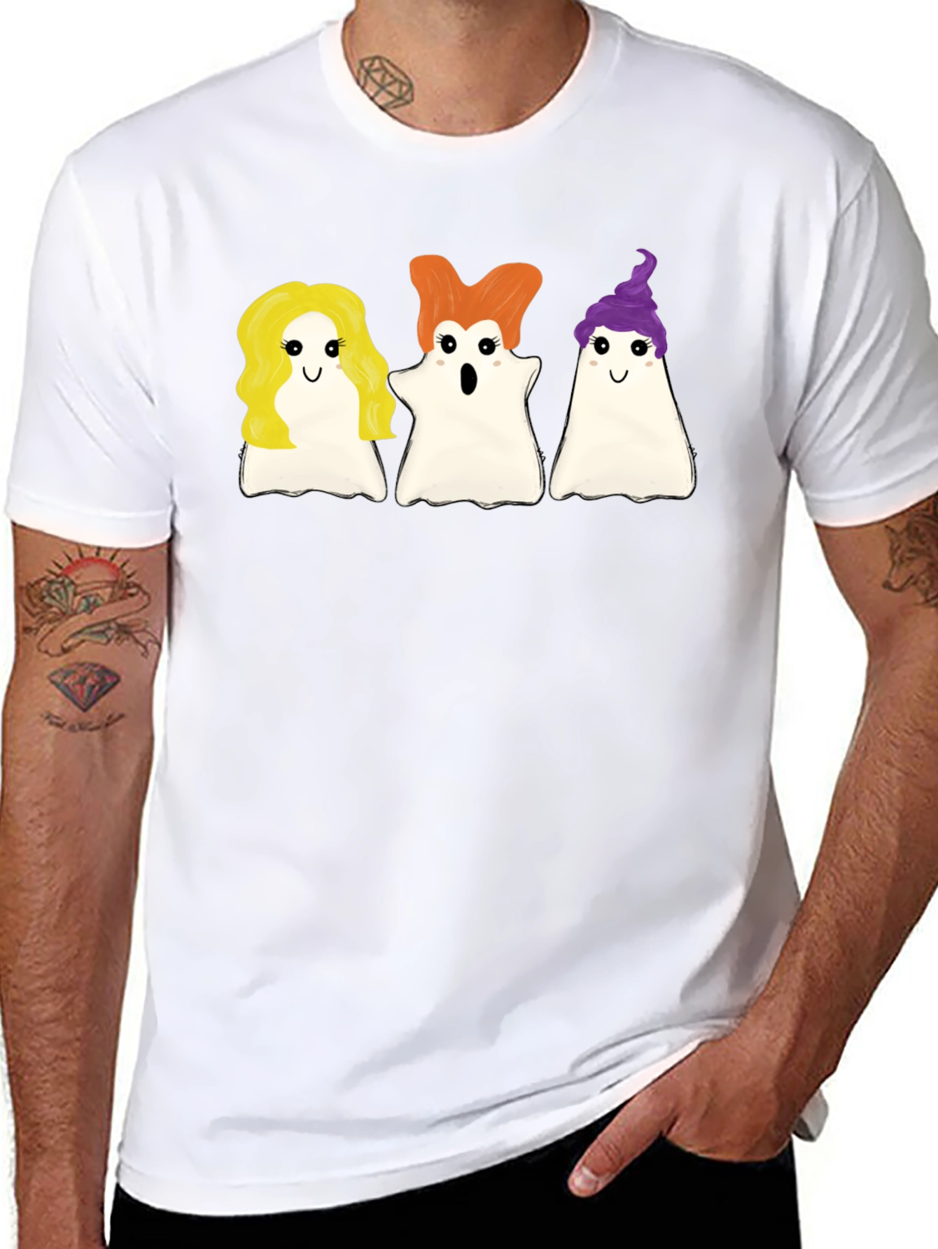 Sanderson Sisters Ghost T-Shirt Halloween Tee