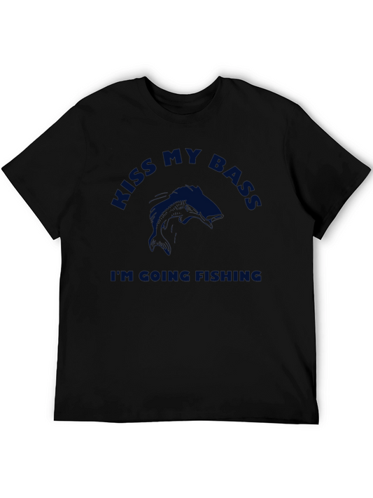 Kiss My Bass Fishing T-Shirt - Black