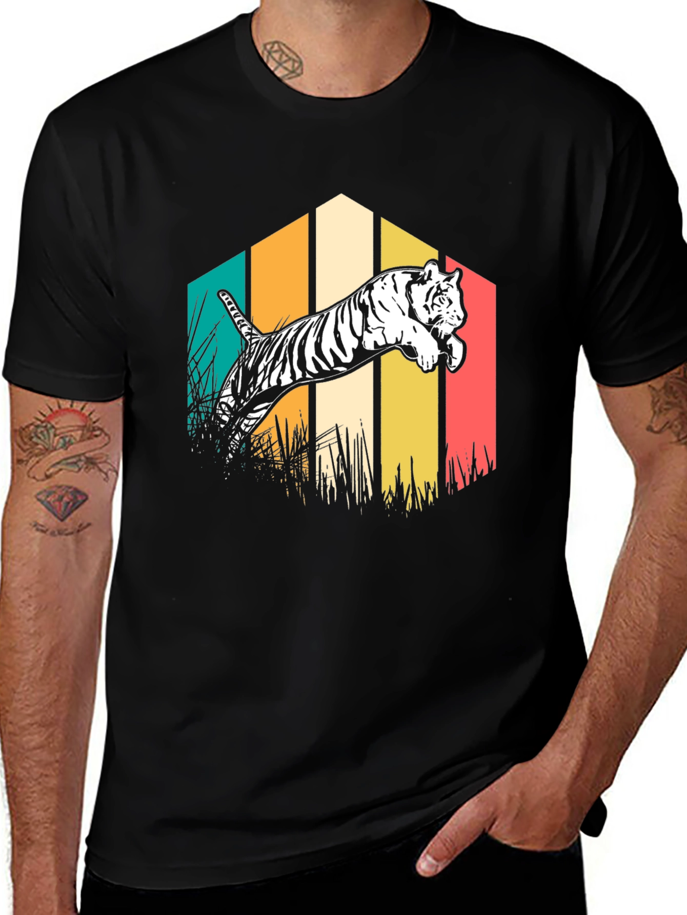 Tiger Graphic Tee - Retro Style T-Shirt