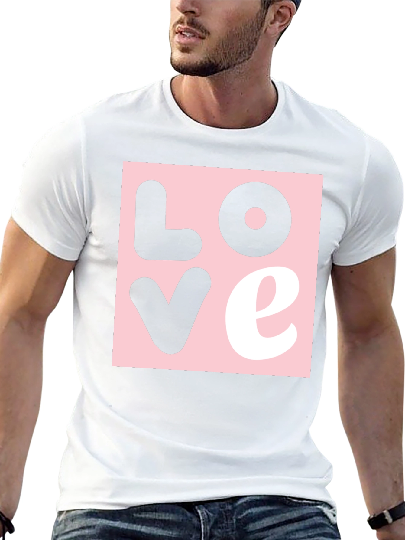 Love Graphic Print Black Cotton T-Shirt