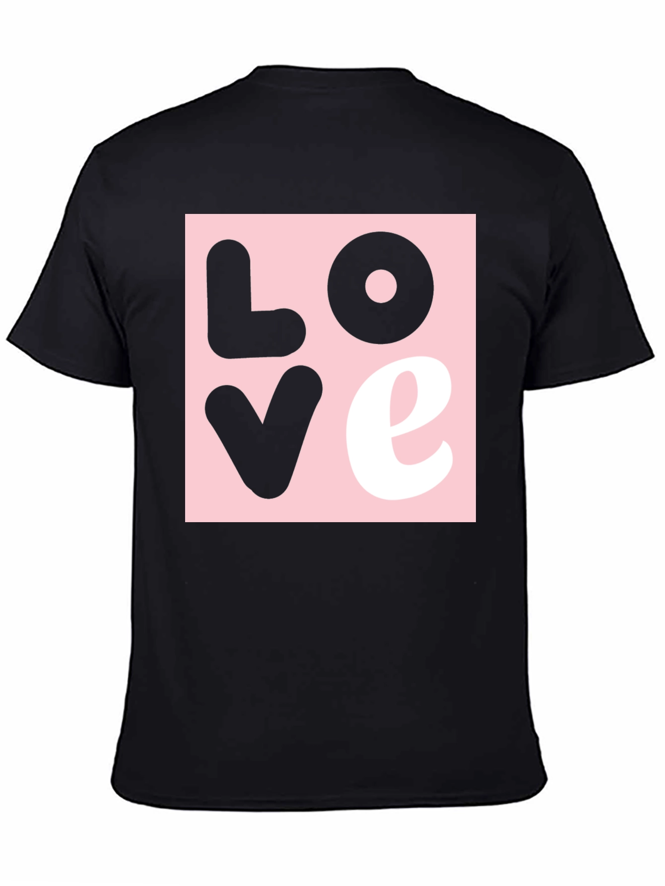 Love Graphic Print Black Cotton T-Shirt