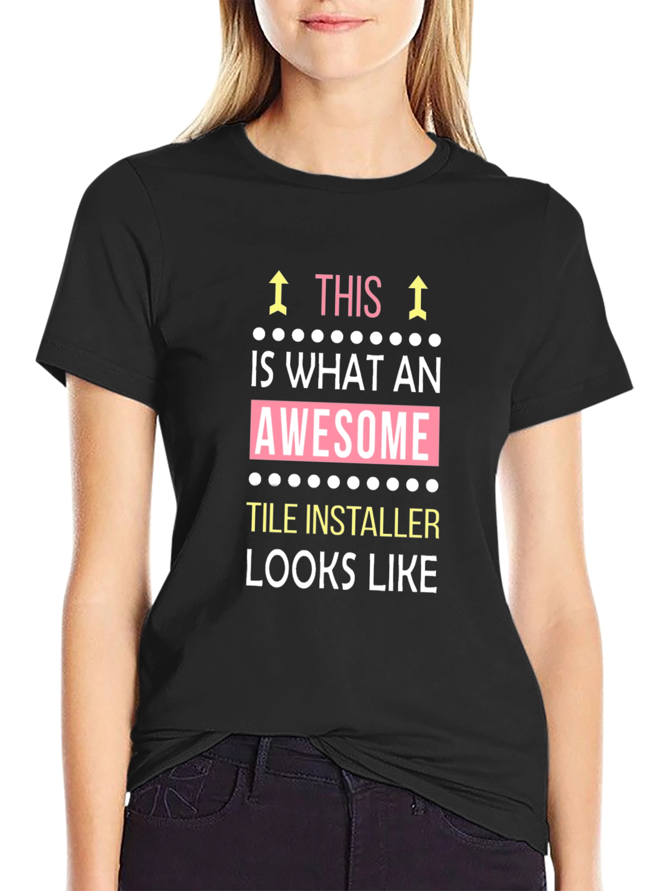 Awesome Tile Installer Graphic Tee - Black
