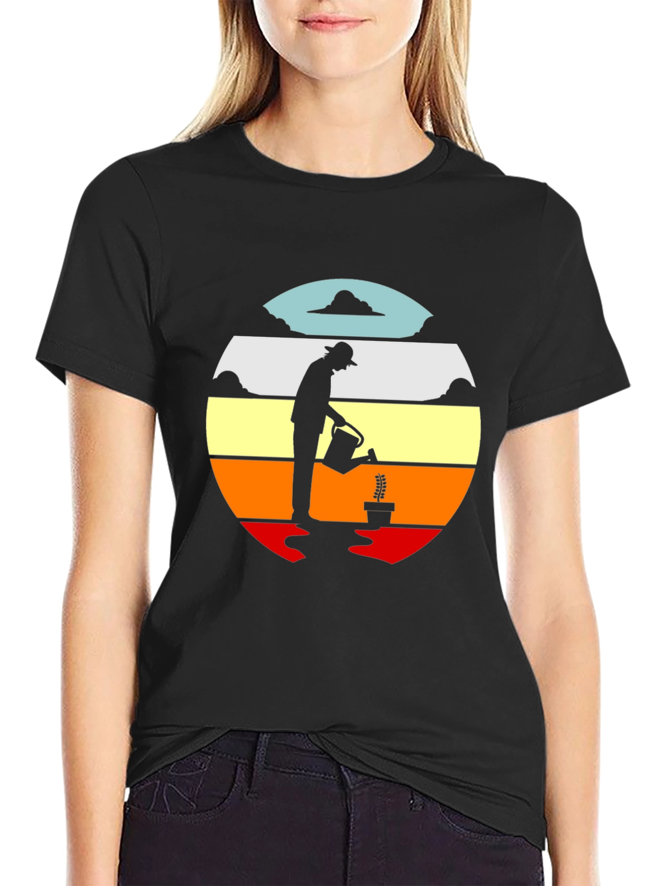 Gardener Sunset Graphic T-Shirt