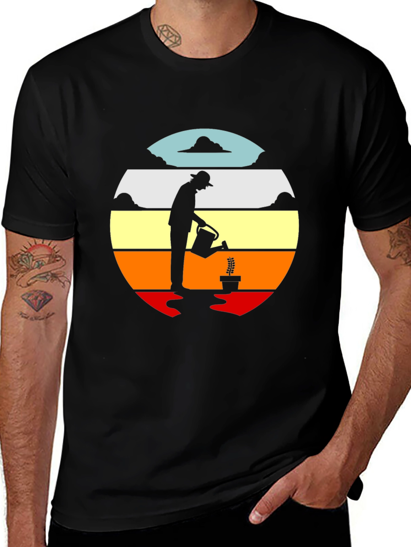 Gardener Sunset Graphic T-Shirt
