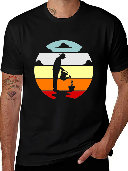 Gardener Sunset Graphic T-Shirt