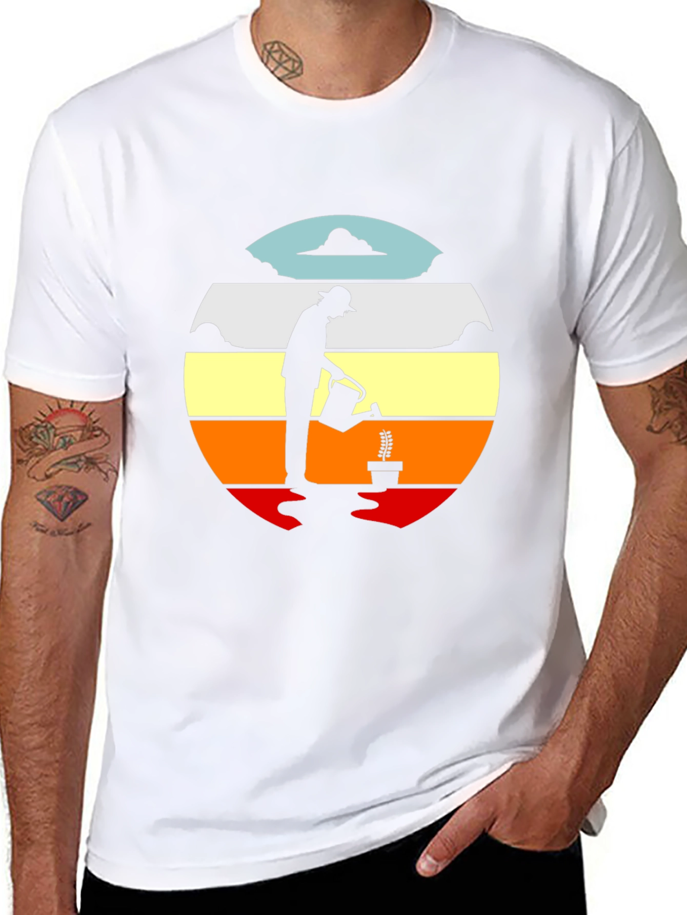 Gardener Sunset Graphic T-Shirt