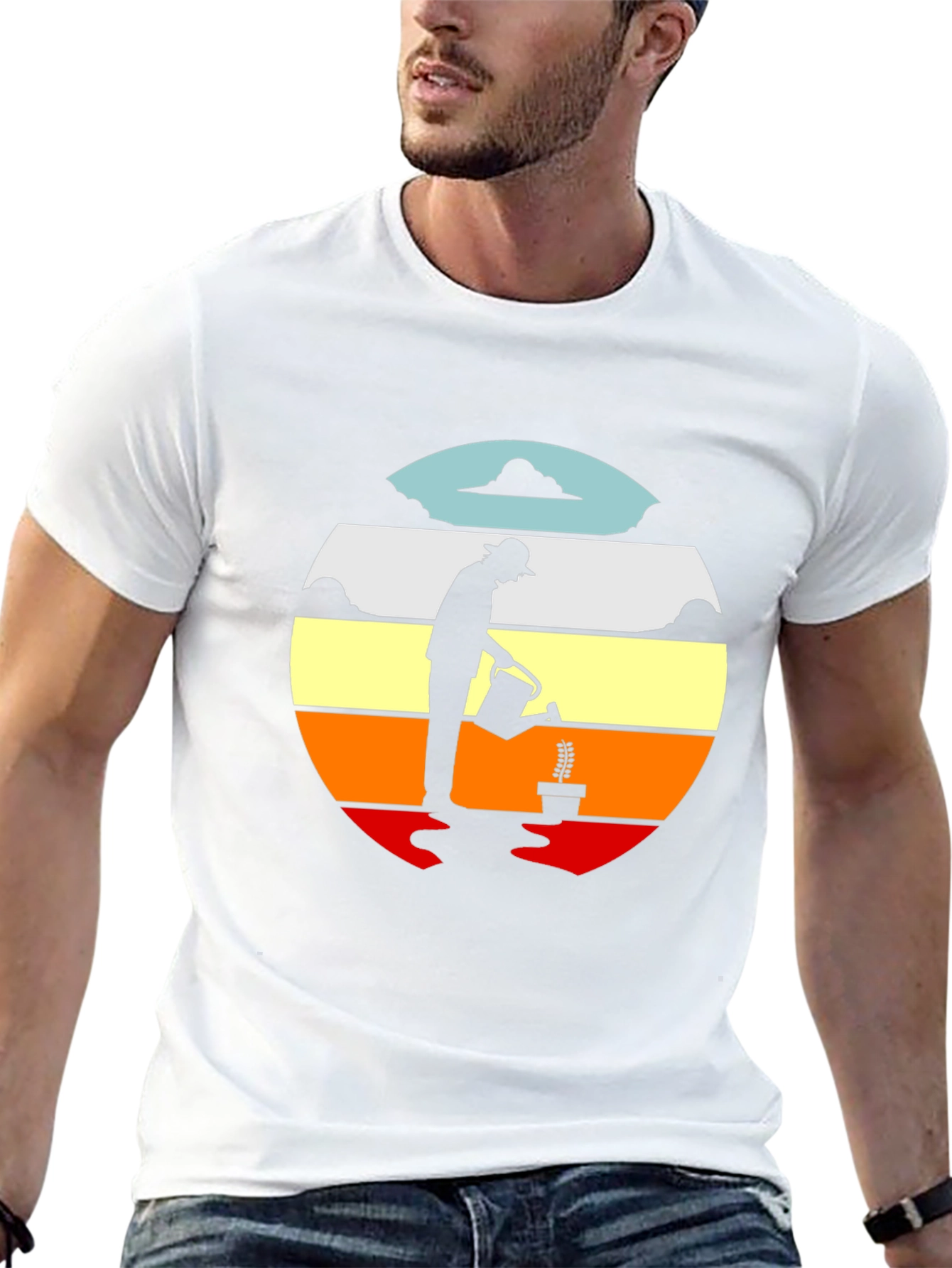 Gardener Sunset Graphic T-Shirt