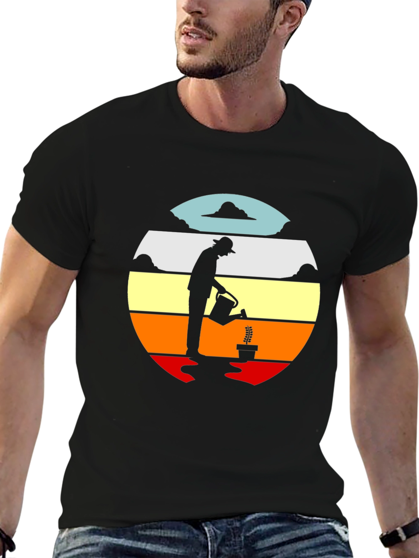 Gardener Sunset Graphic T-Shirt